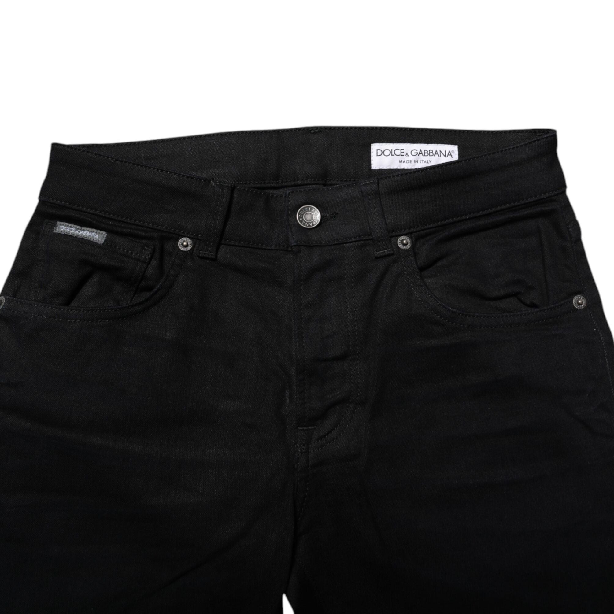 Dolce & Gabbana Black Cotton Skinny Denim Jeans