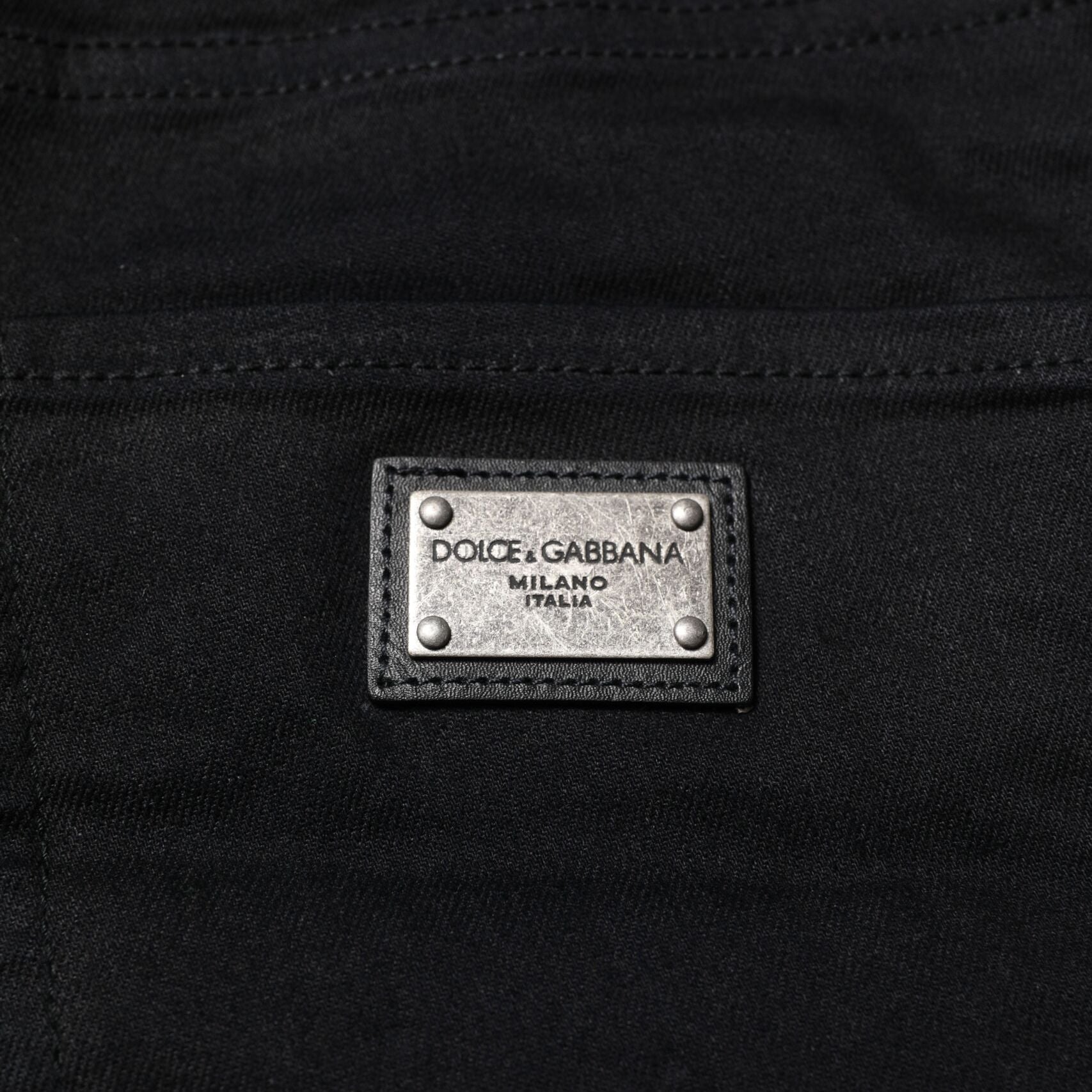 Dolce & Gabbana Black Cotton Skinny Denim Jeans