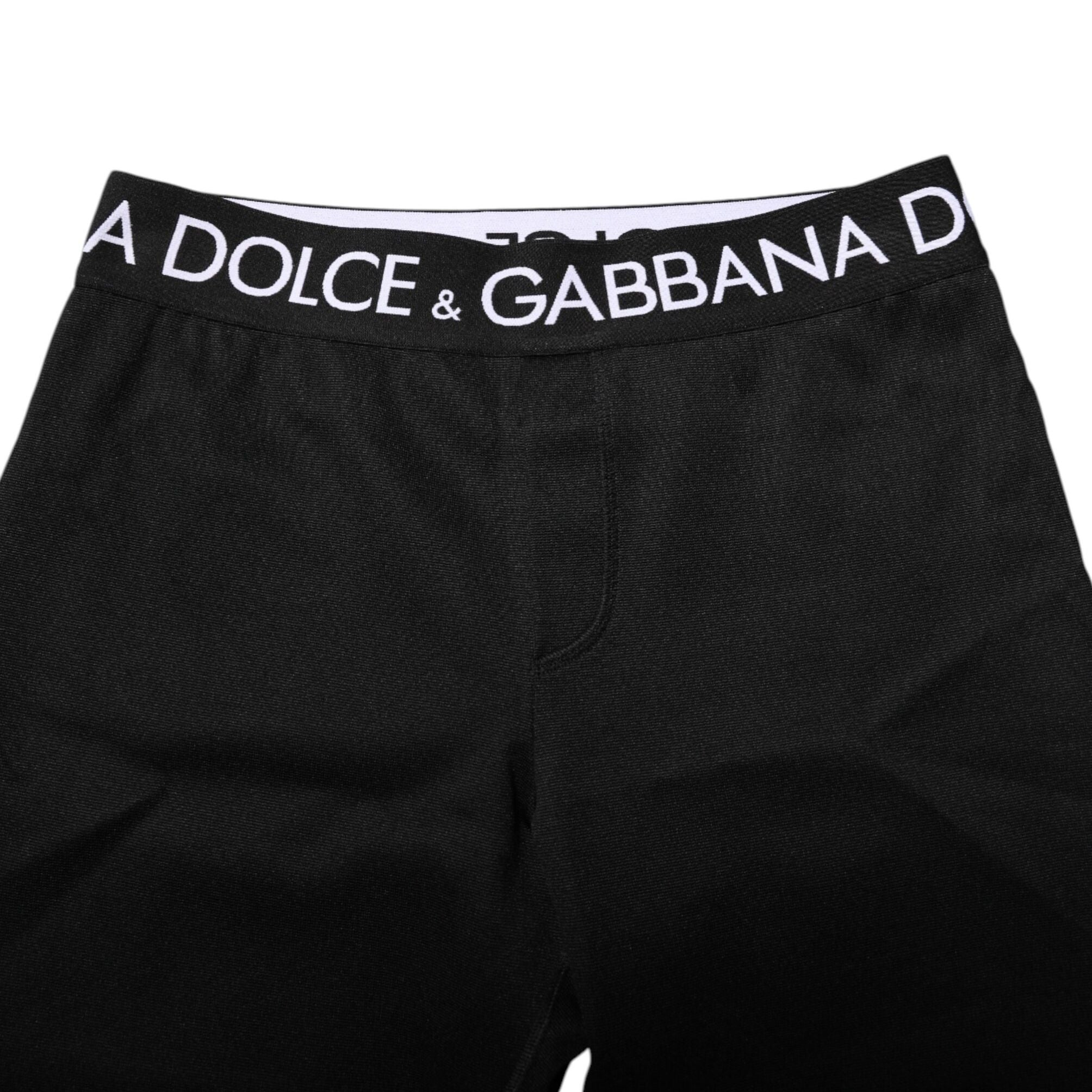 Dolce & Gabbana Black Nylon Skinny Men Jogger Pants