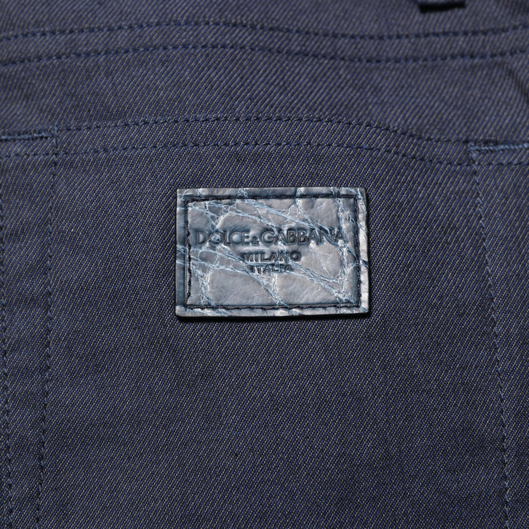 Dolce & Gabbana Dark Blue Cotton Skinny Denim Jeans