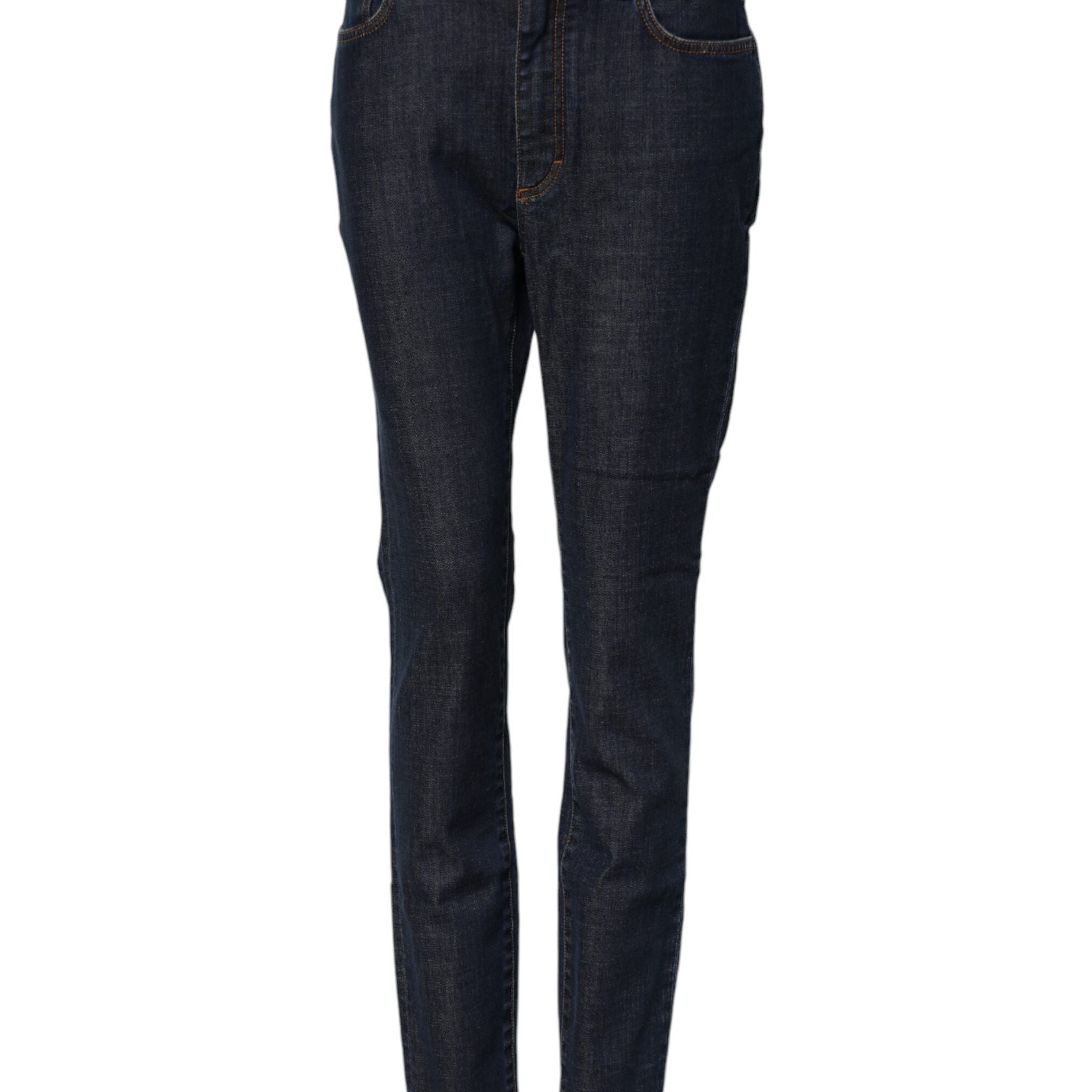Dolce & Gabbana Blue Queen Patch AUDREY Mid Waist Denim Jeans