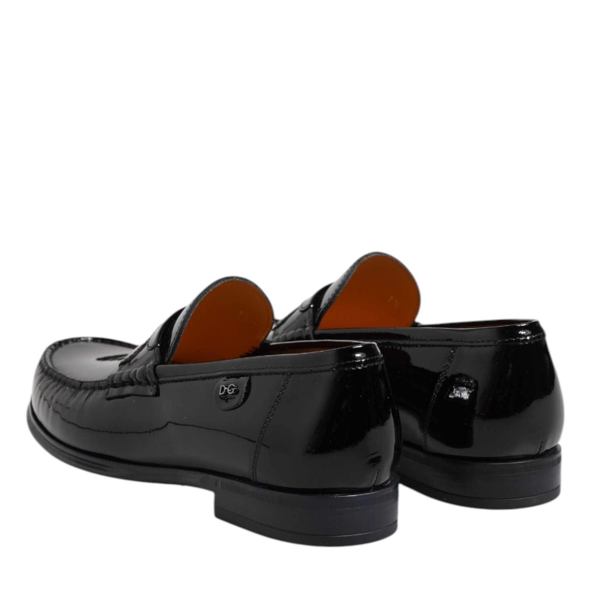 Dolce & Gabbana Black Leather Slip On Loafers Dress Shoes