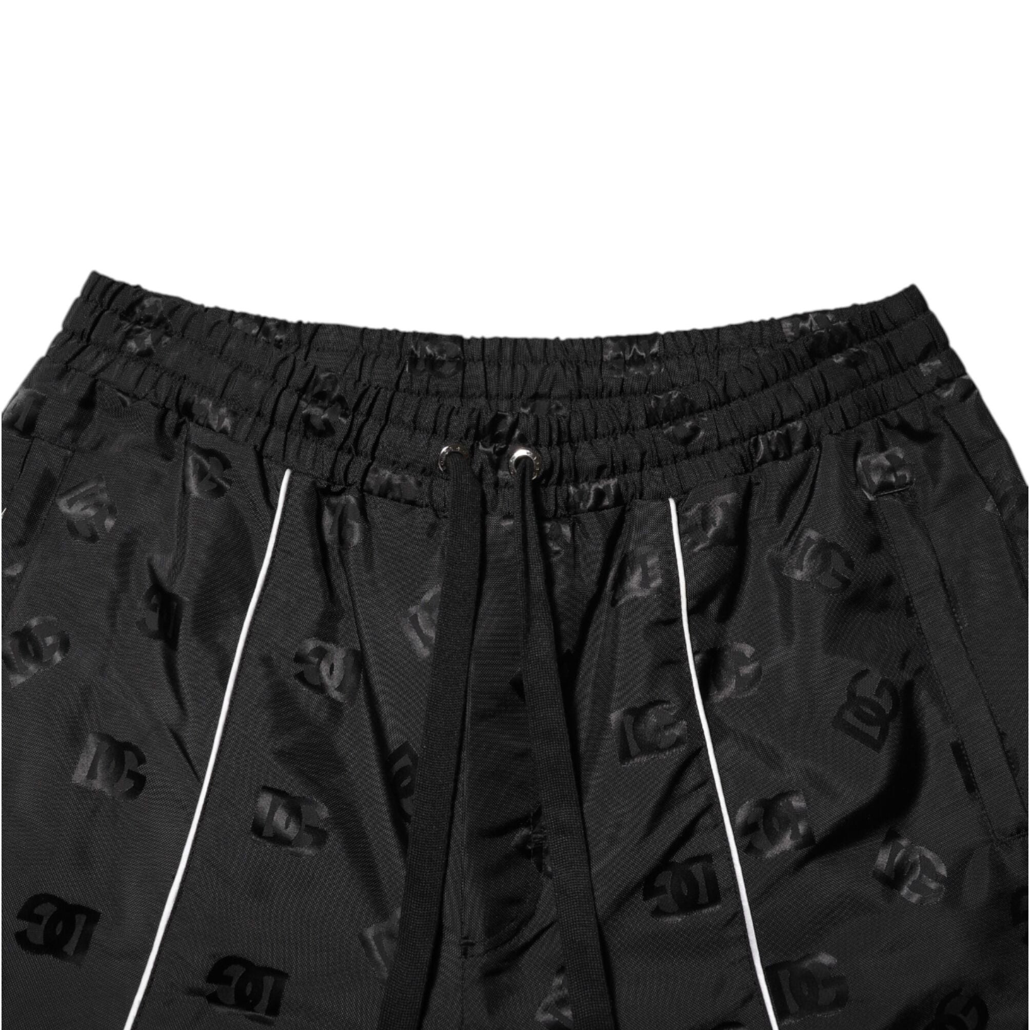 Dolce & Gabbana Black Cotton Straight Jogger Sweatpants Pants
