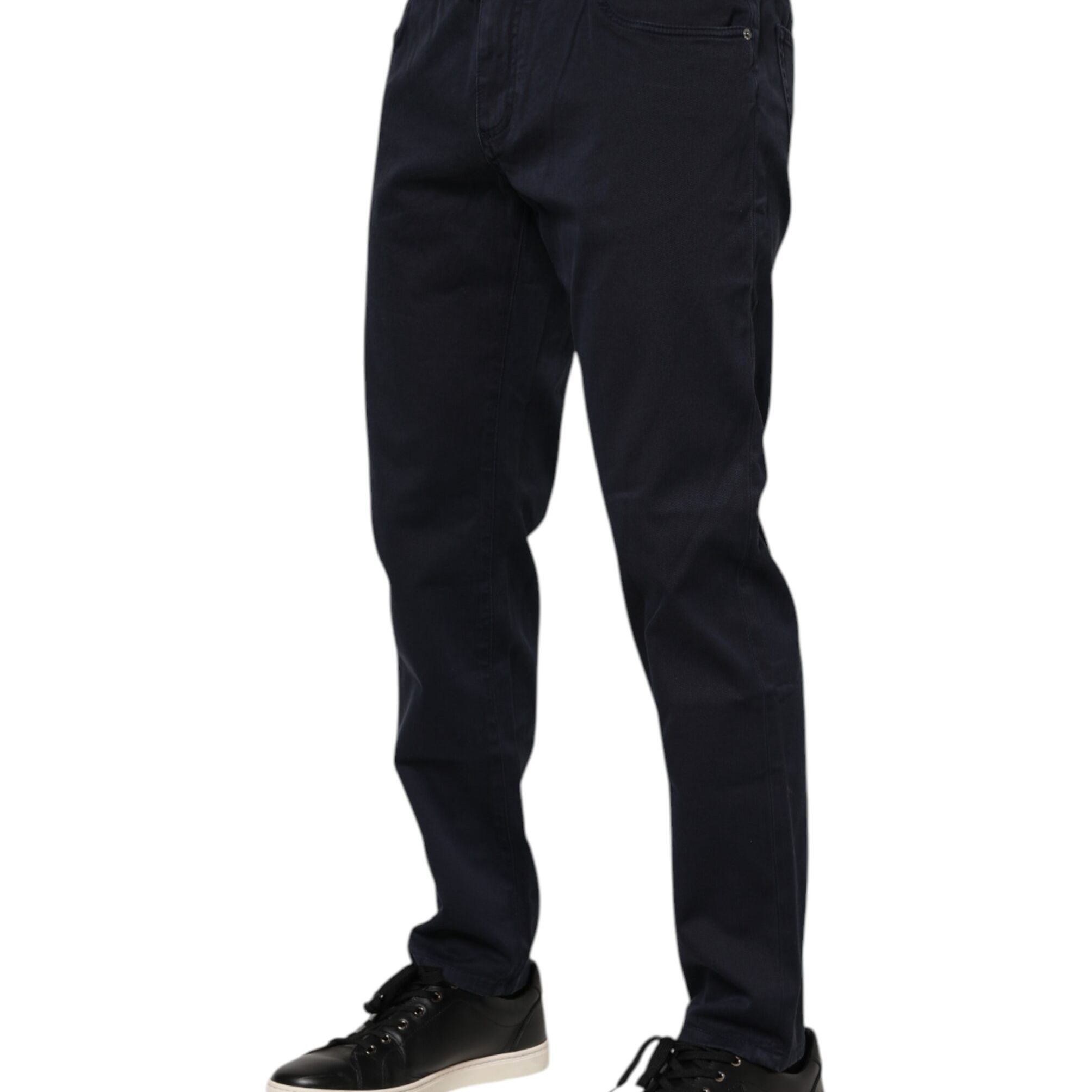 Dolce & Gabbana Blue Cotton Tapered Denim Jeans