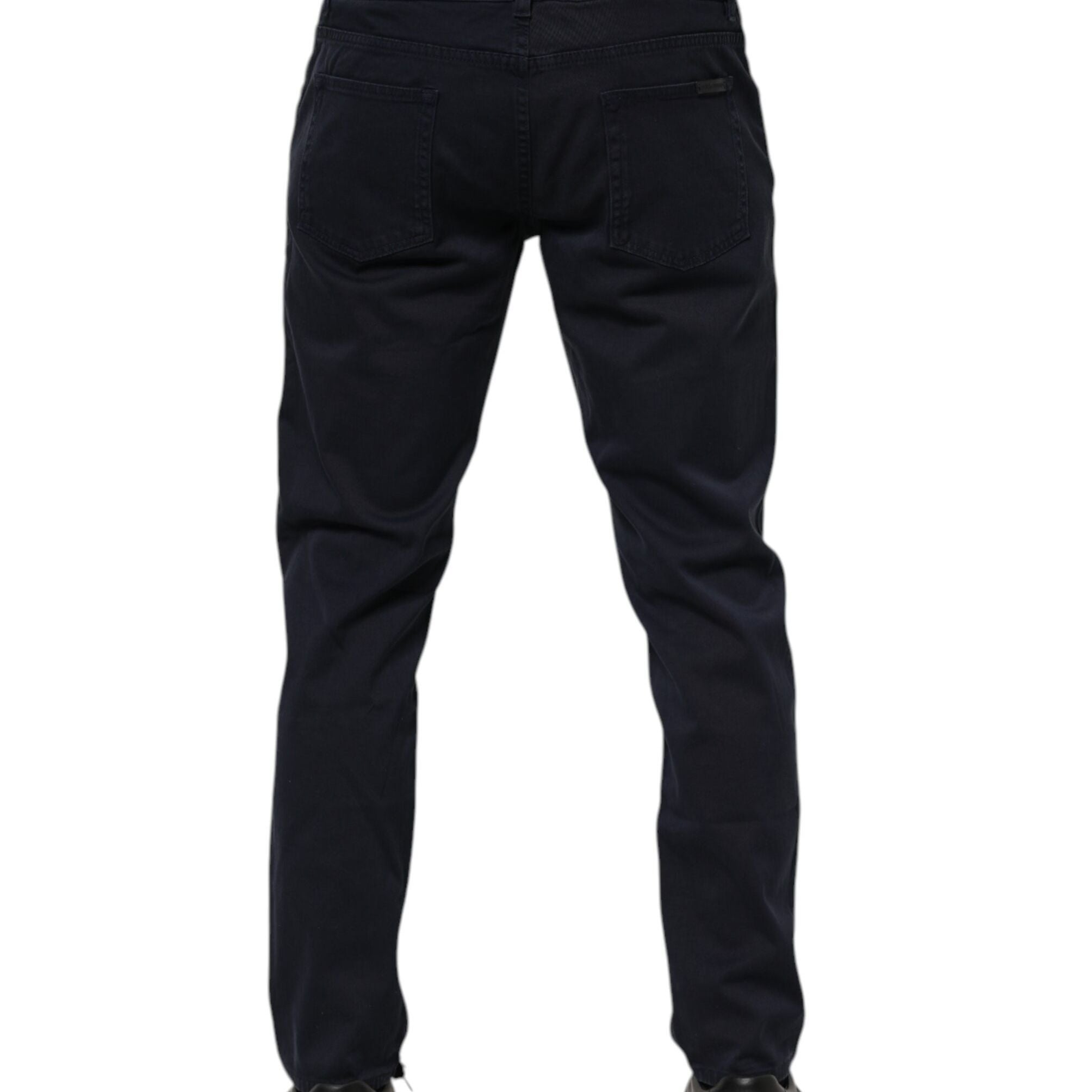Dolce & Gabbana Blue Cotton Tapered Denim Jeans
