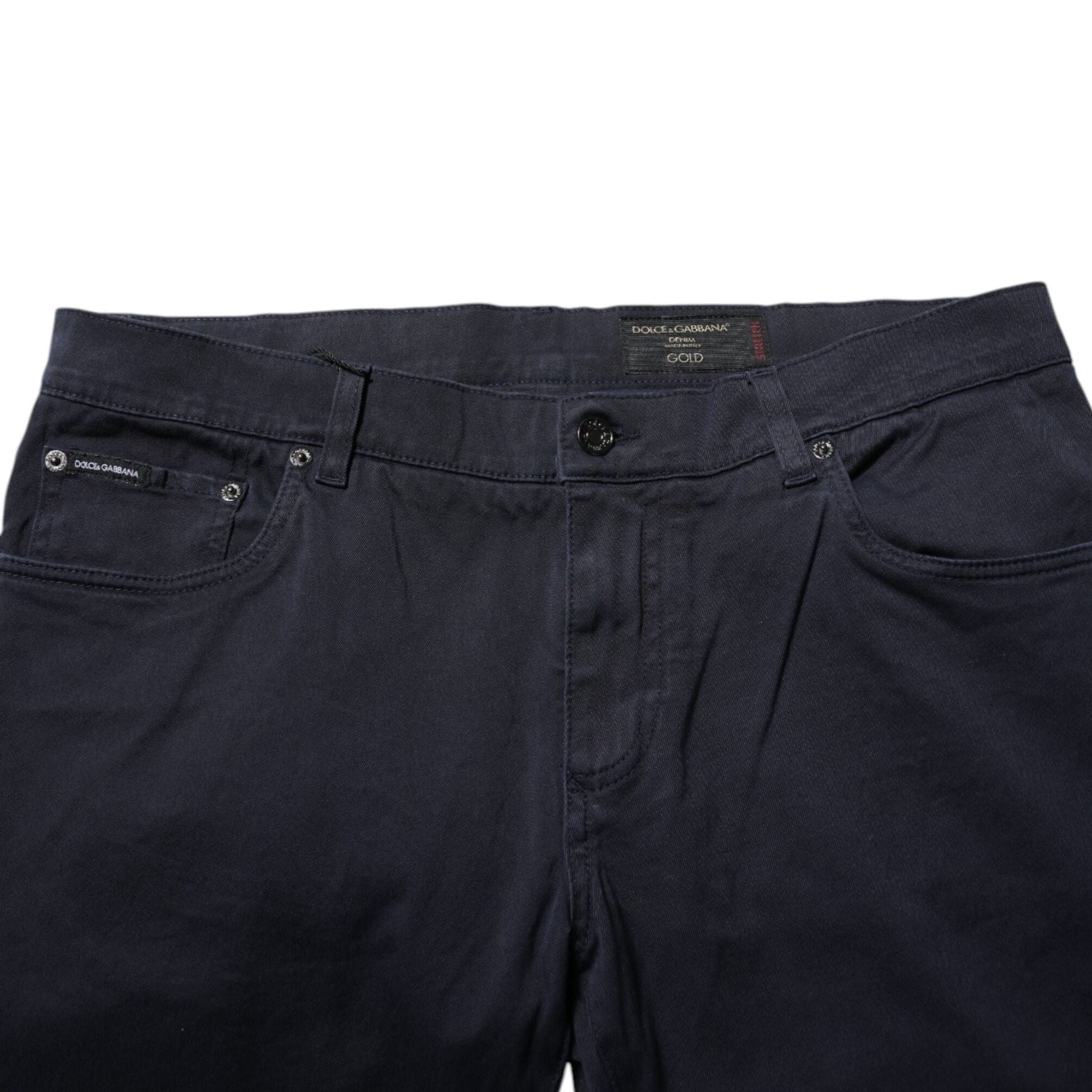 Dolce & Gabbana Blue Cotton Tapered Denim Jeans