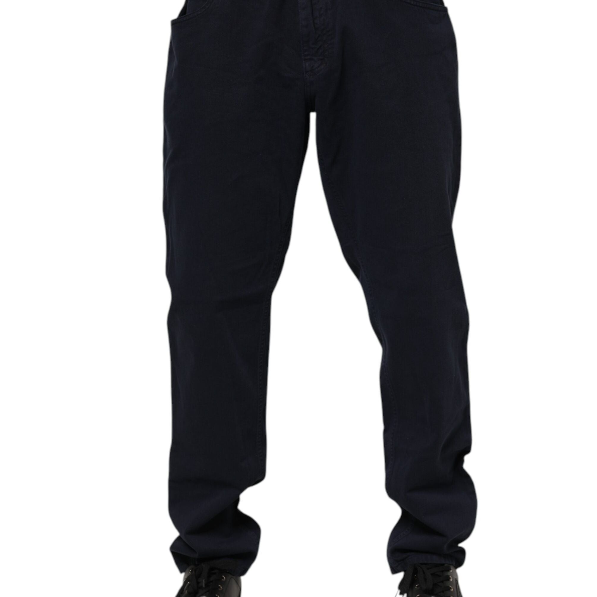 Dolce & Gabbana Black Cotton Tapered Denim Jeans
