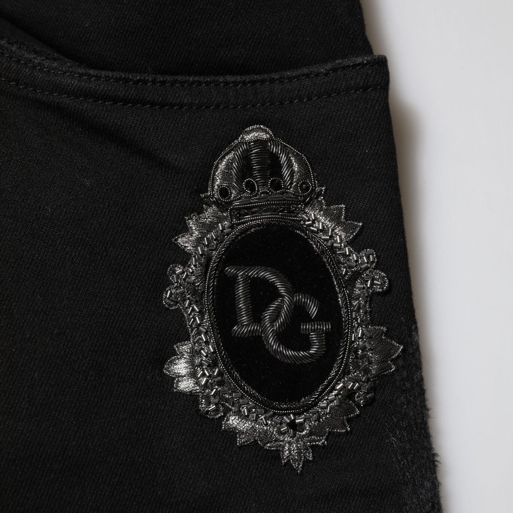 Dolce & Gabbana Black Cotton Skinny Men Denim Jeans