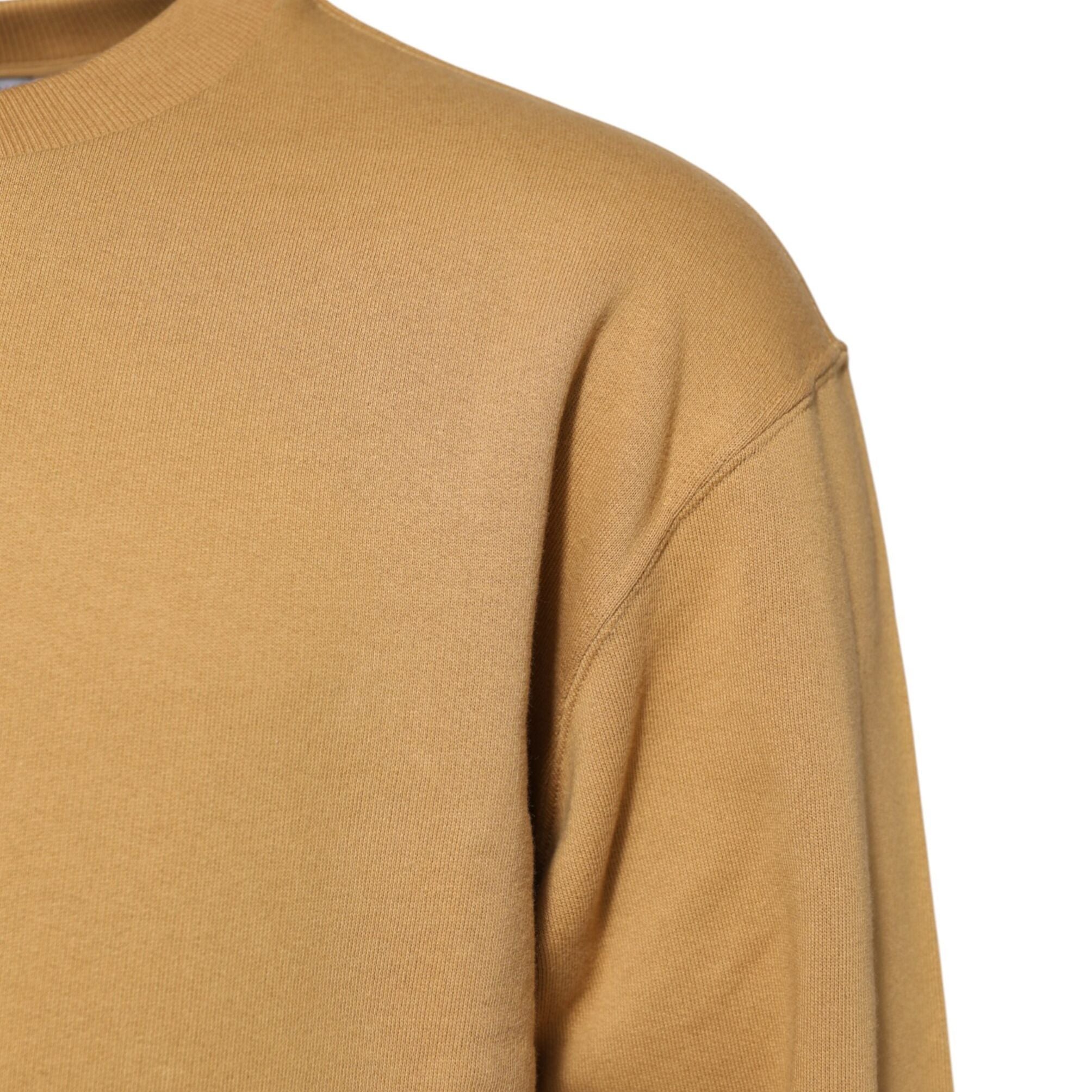 Dolce & Gabbana Mustard Cotton DG Embossed Pullover Sweater