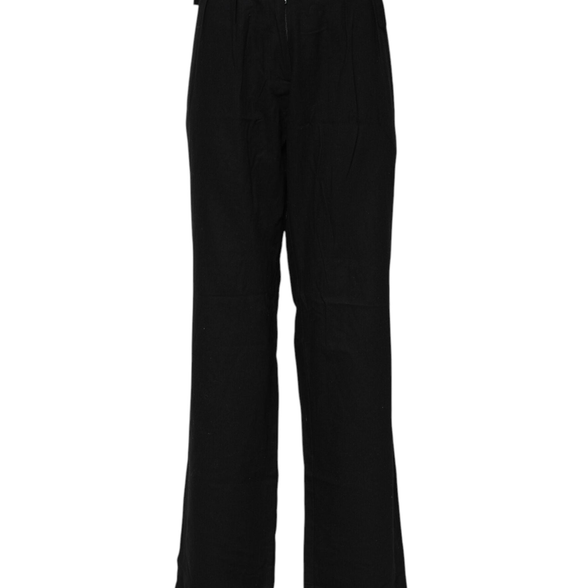Ermanno Scervino Black Straight Fit High Waist Pants