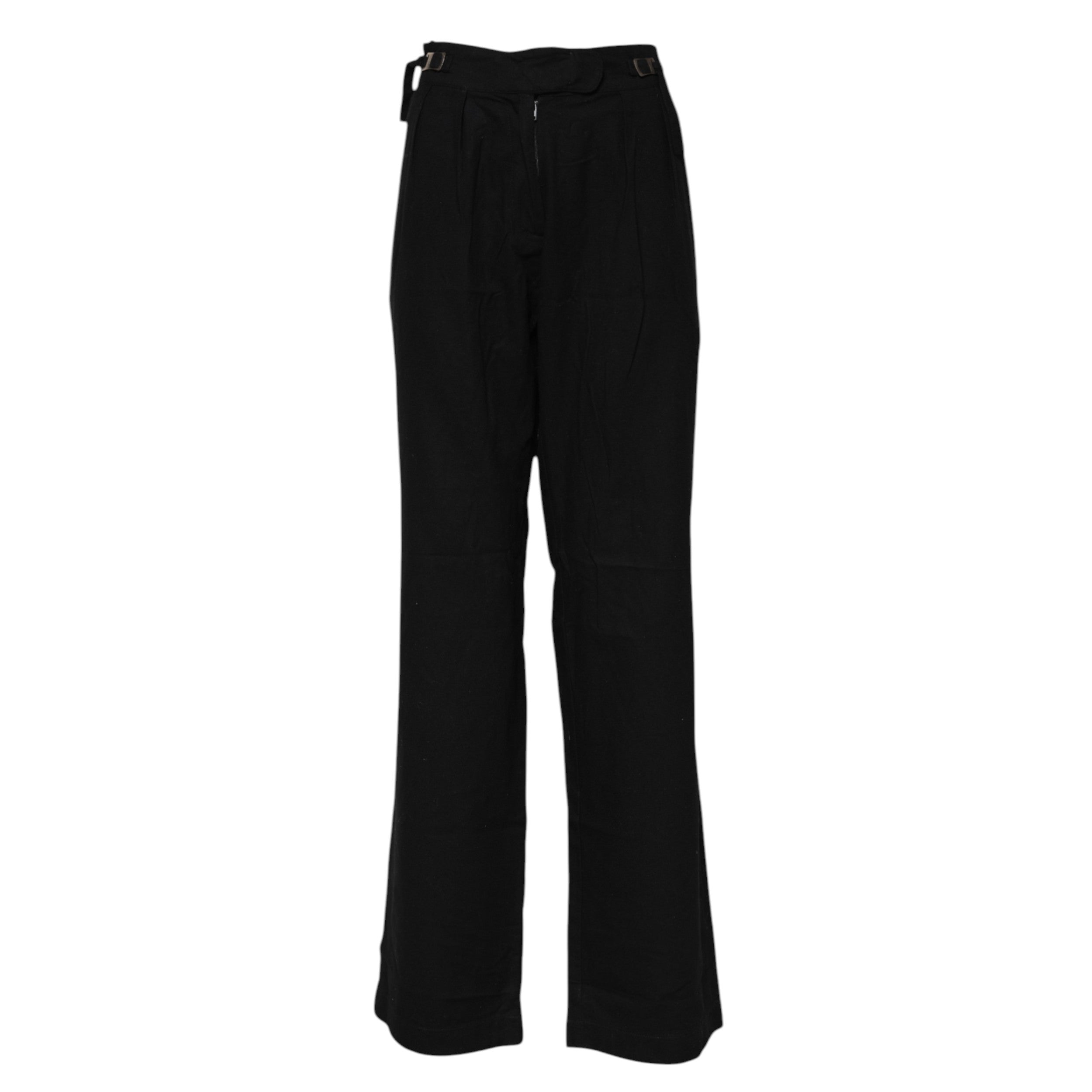 Ermanno Scervino Black Straight Fit High Waist Pants