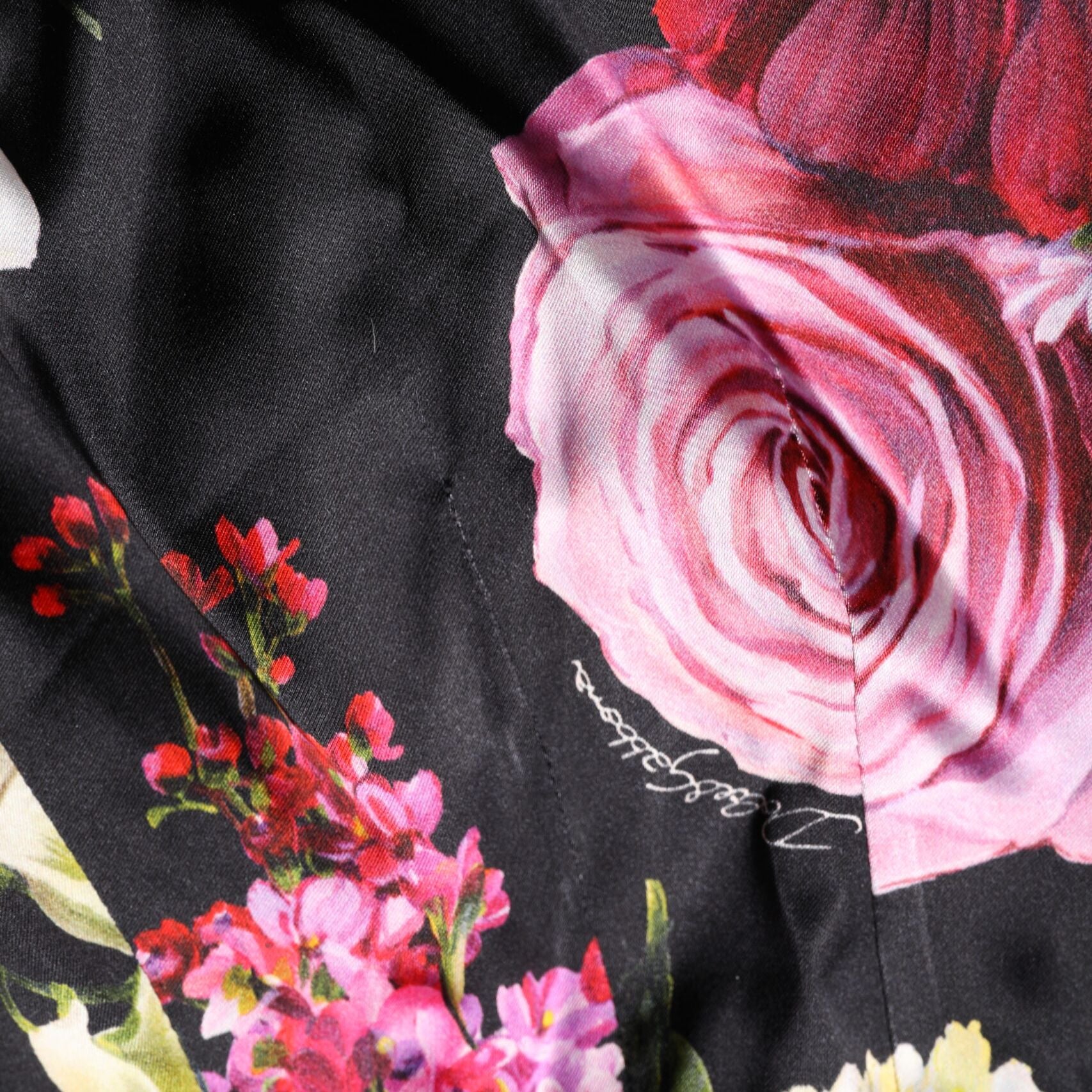 Dolce & Gabbana Multicolor Floral Legging Stretch Waist Pants