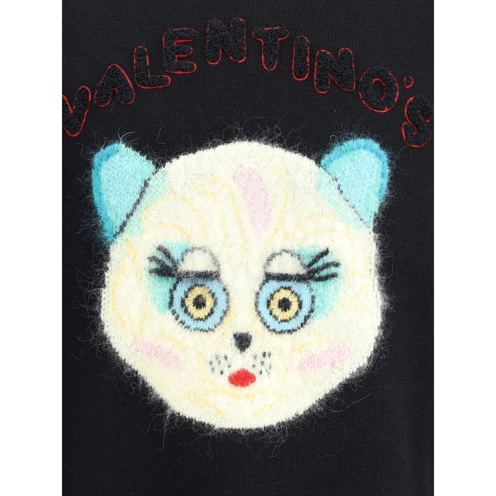 Valentino Black Cotton Sweatshirt