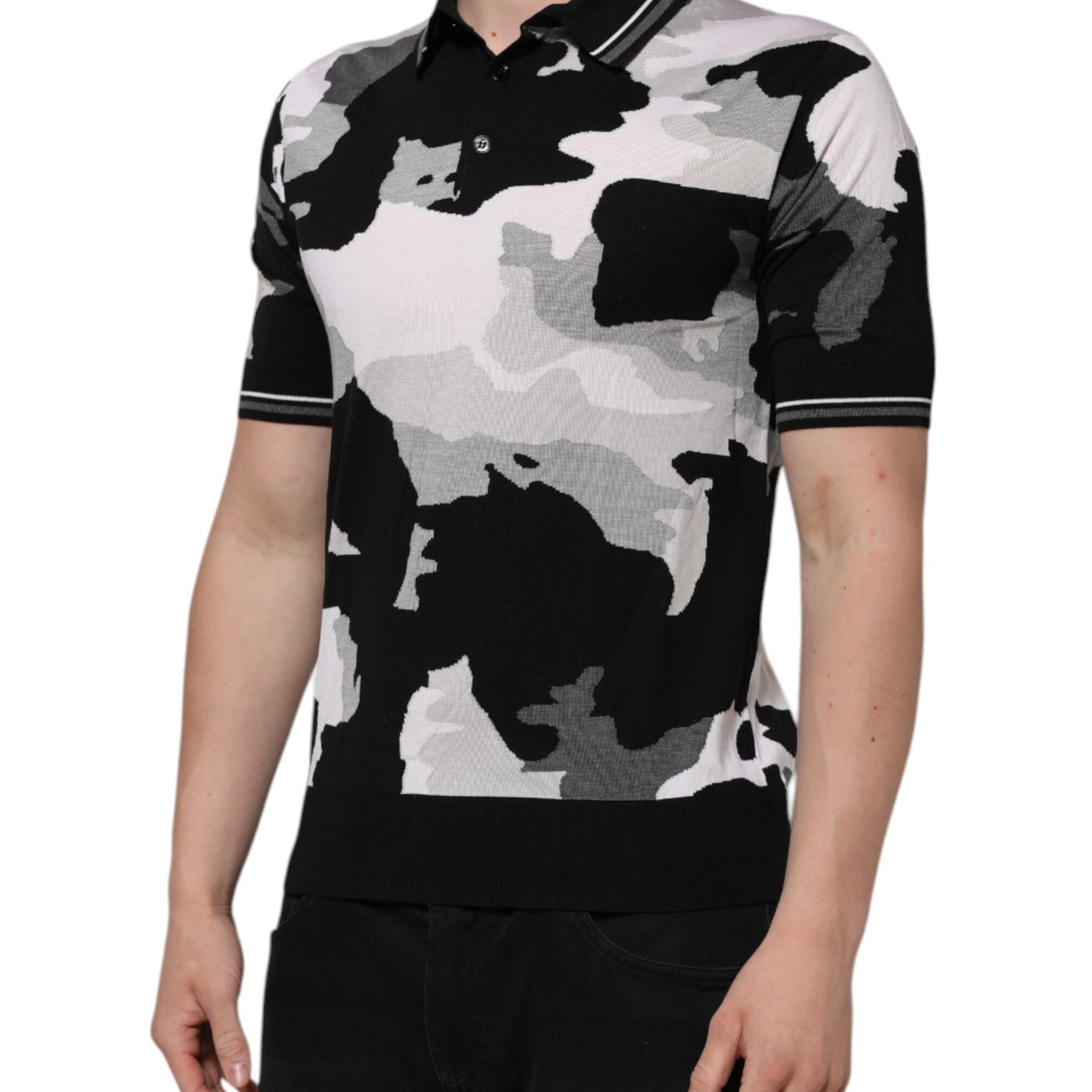 Dolce & Gabbana Multicolor Camouflage Collared Polo T-shirt
