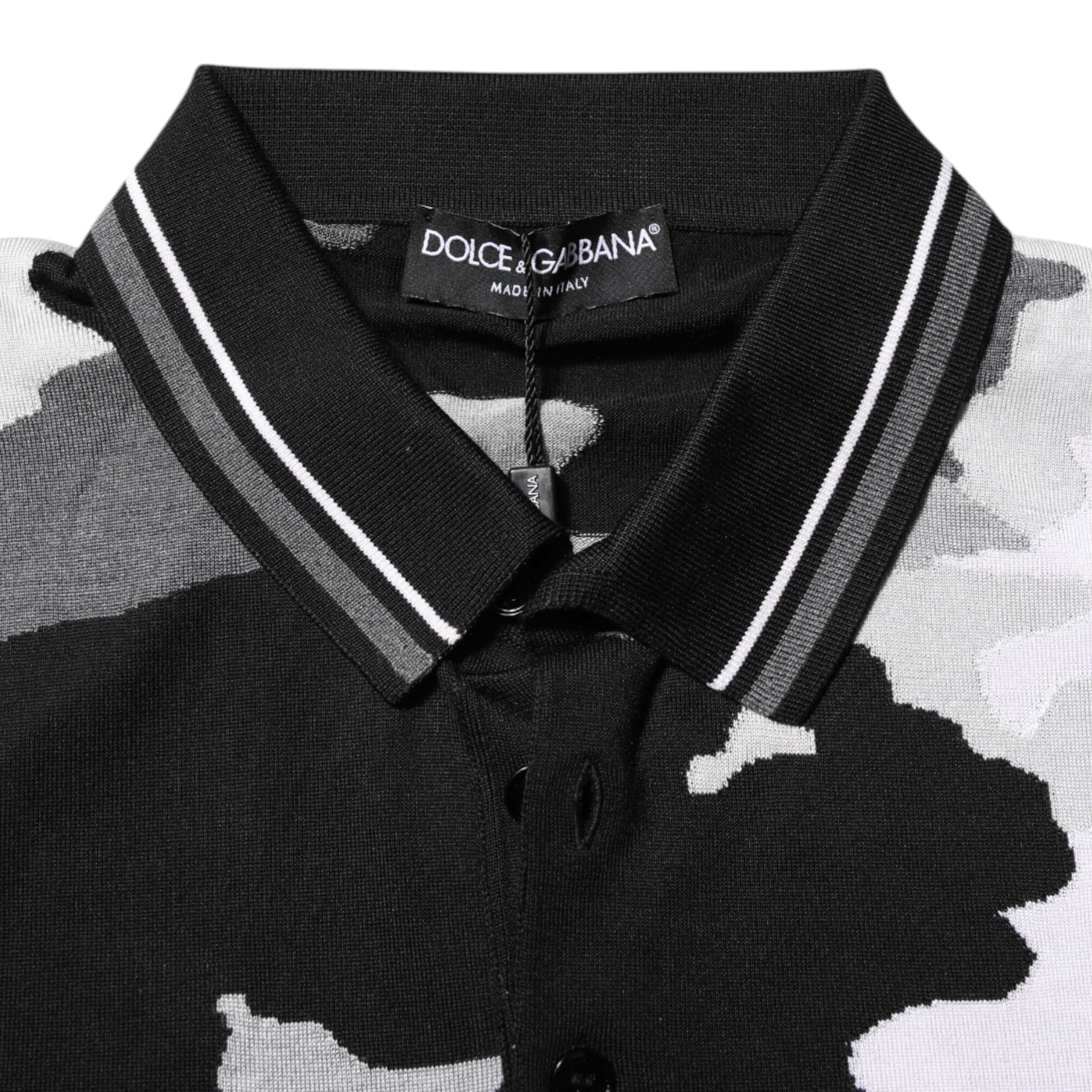 Dolce & Gabbana Multicolor Camouflage Collared Polo T-shirt