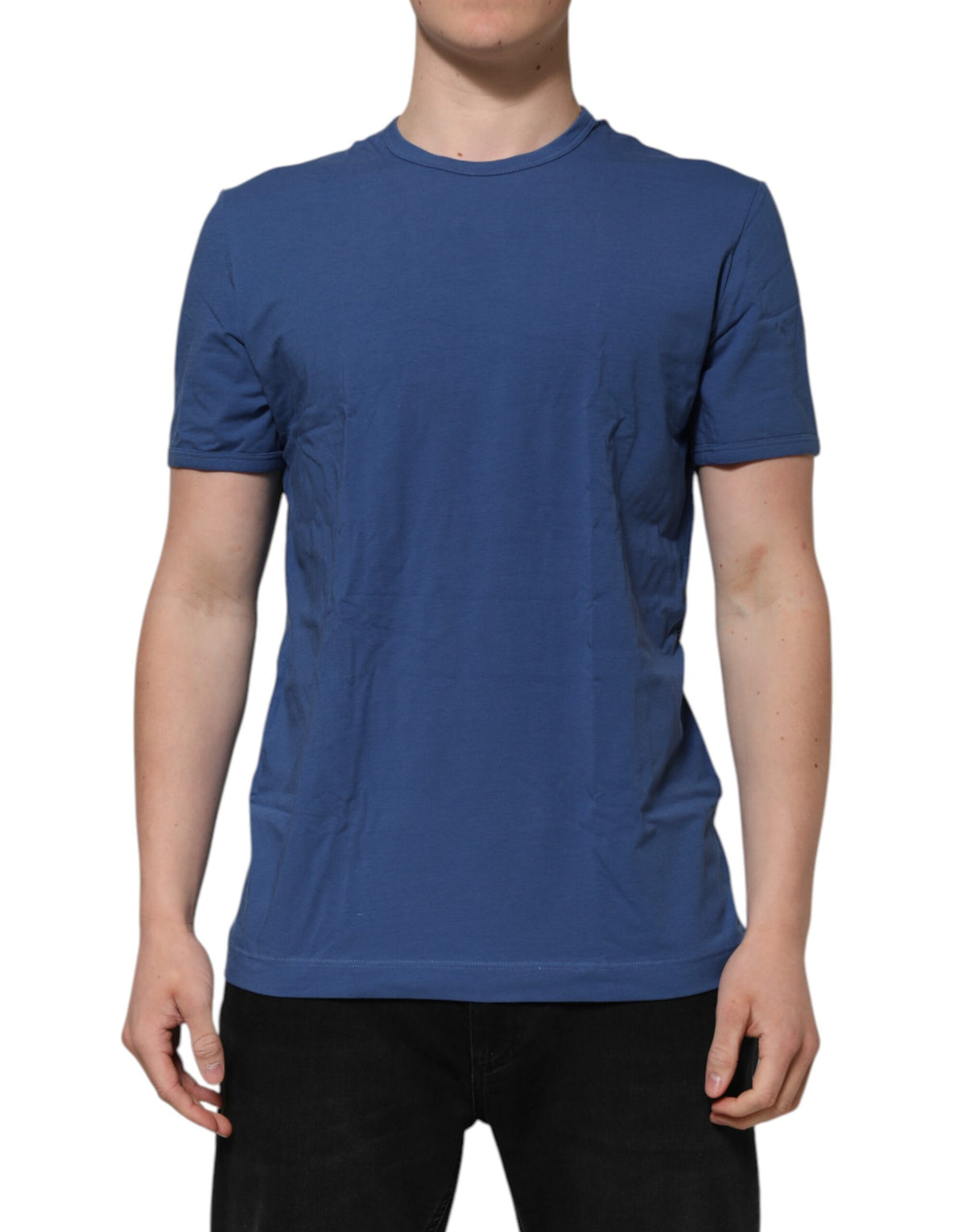 Dolce & Gabbana Blue Cotton Men Round Neck Underwear T-shirt
