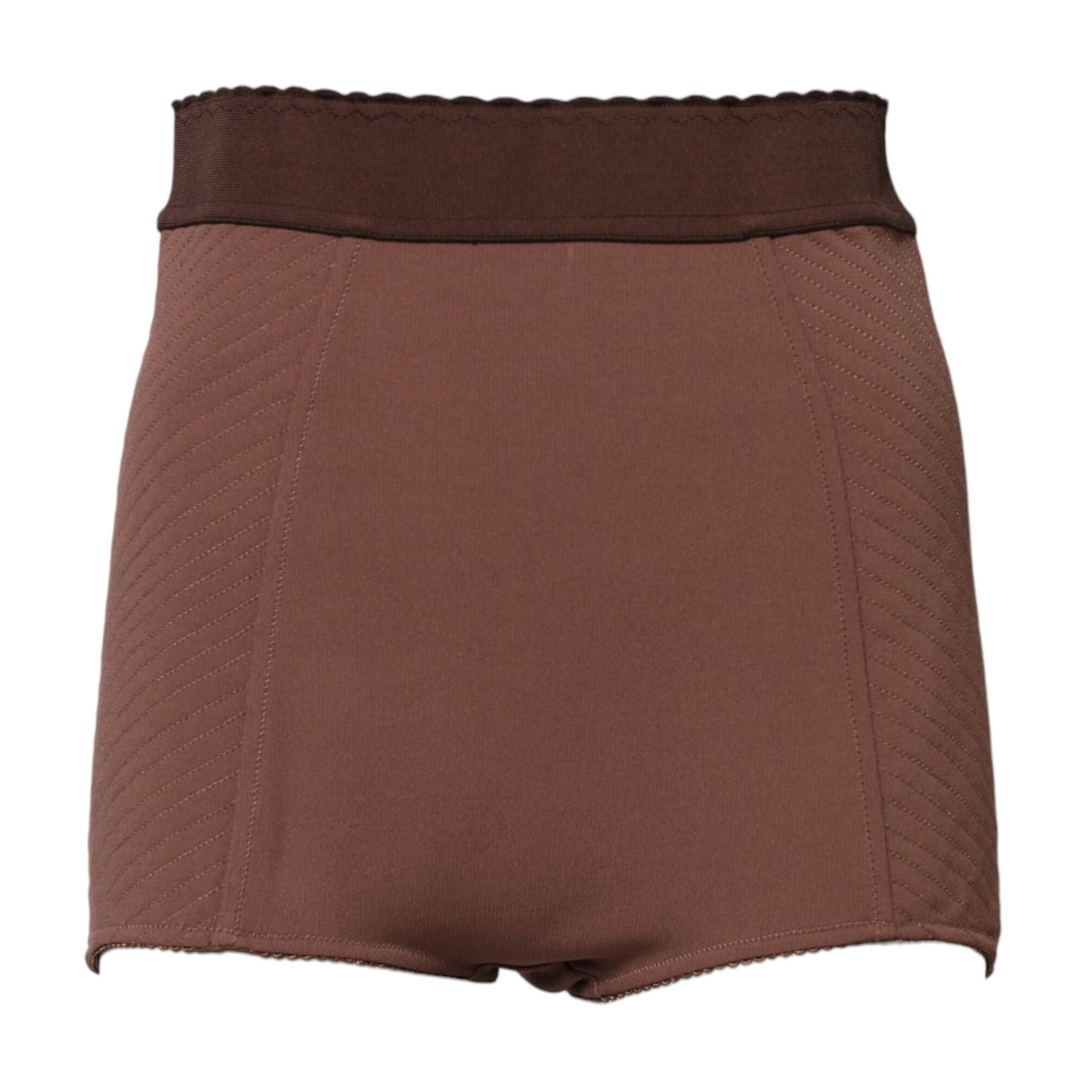 Dolce & Gabbana Brown Viscose High Waisted Hot Pants Shorts