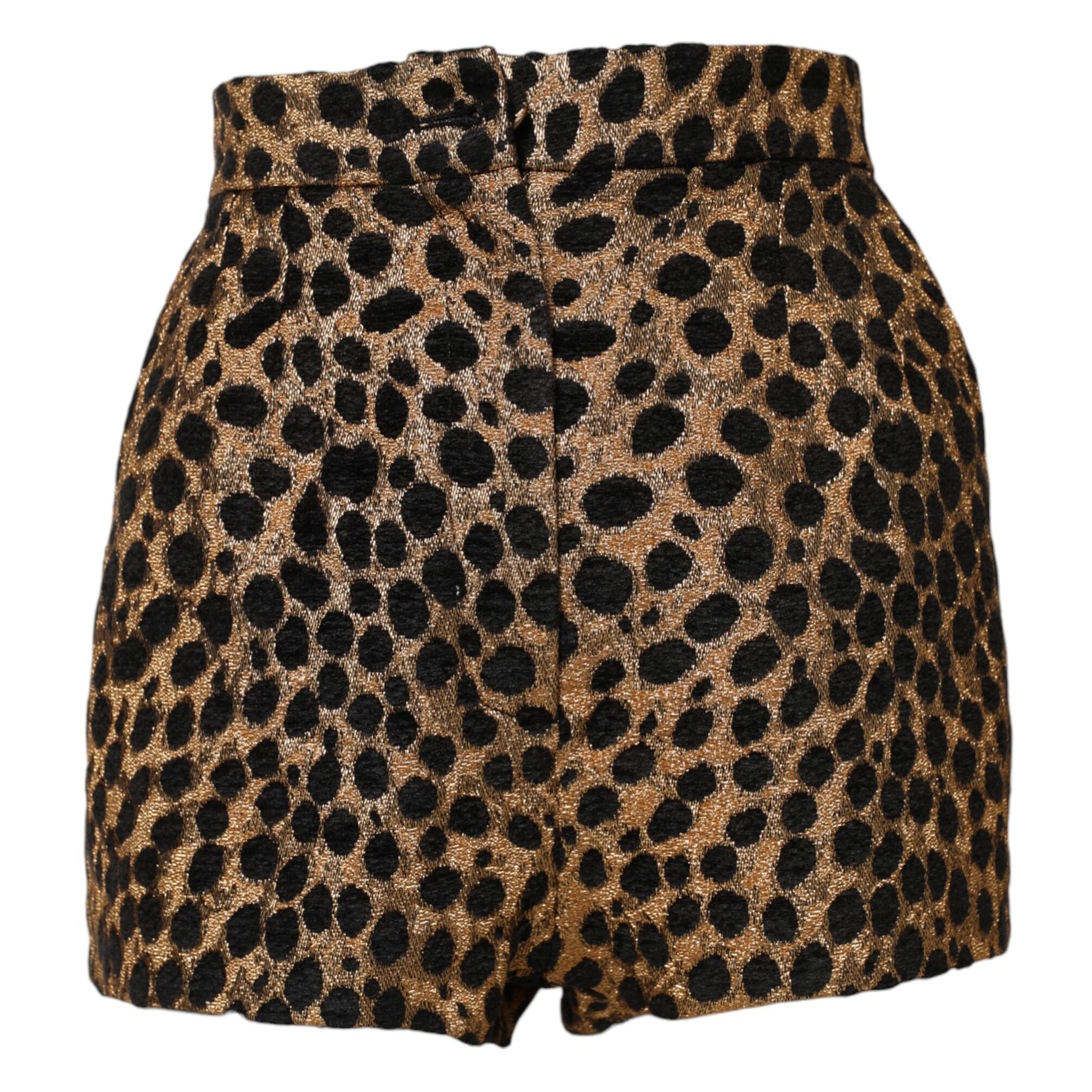 Dolce & Gabbana Brown Leopard High Waisted Hot Pants Shorts