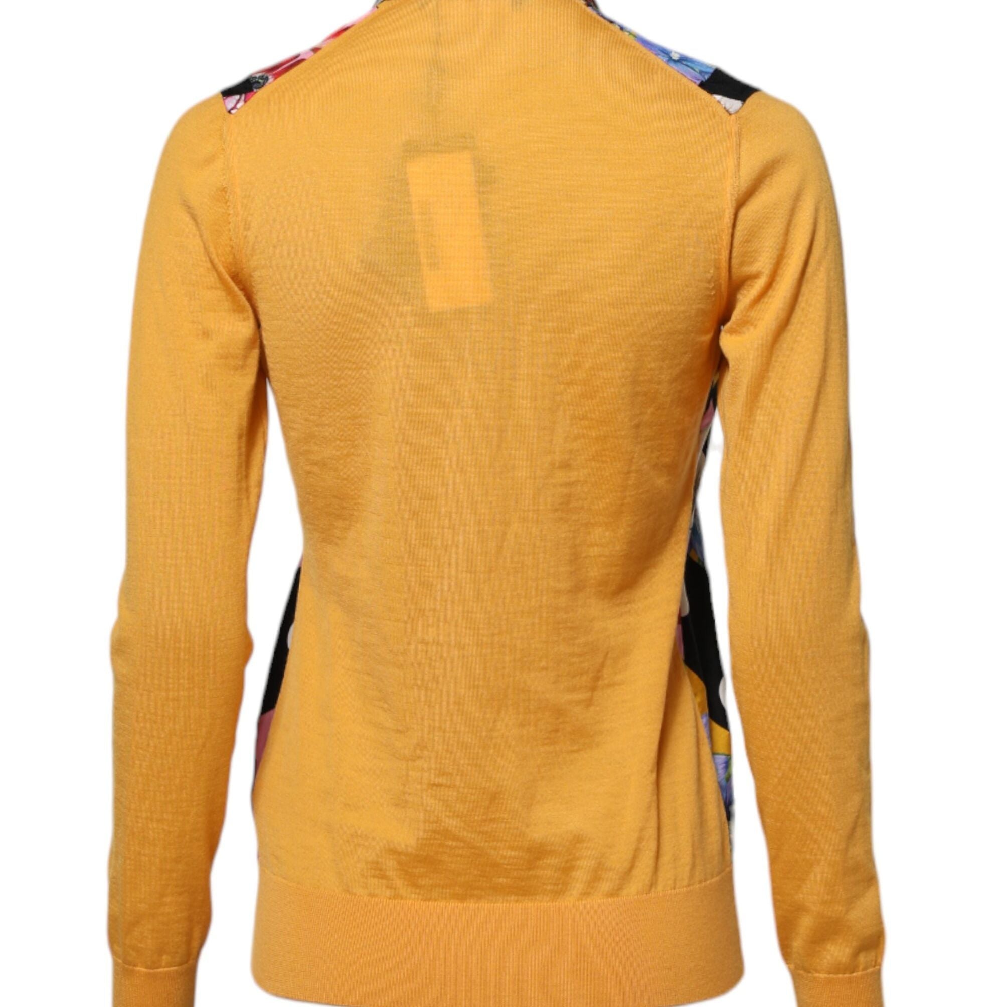 Dolce & Gabbana Multicolor Floral Long Sleeves Polo Top