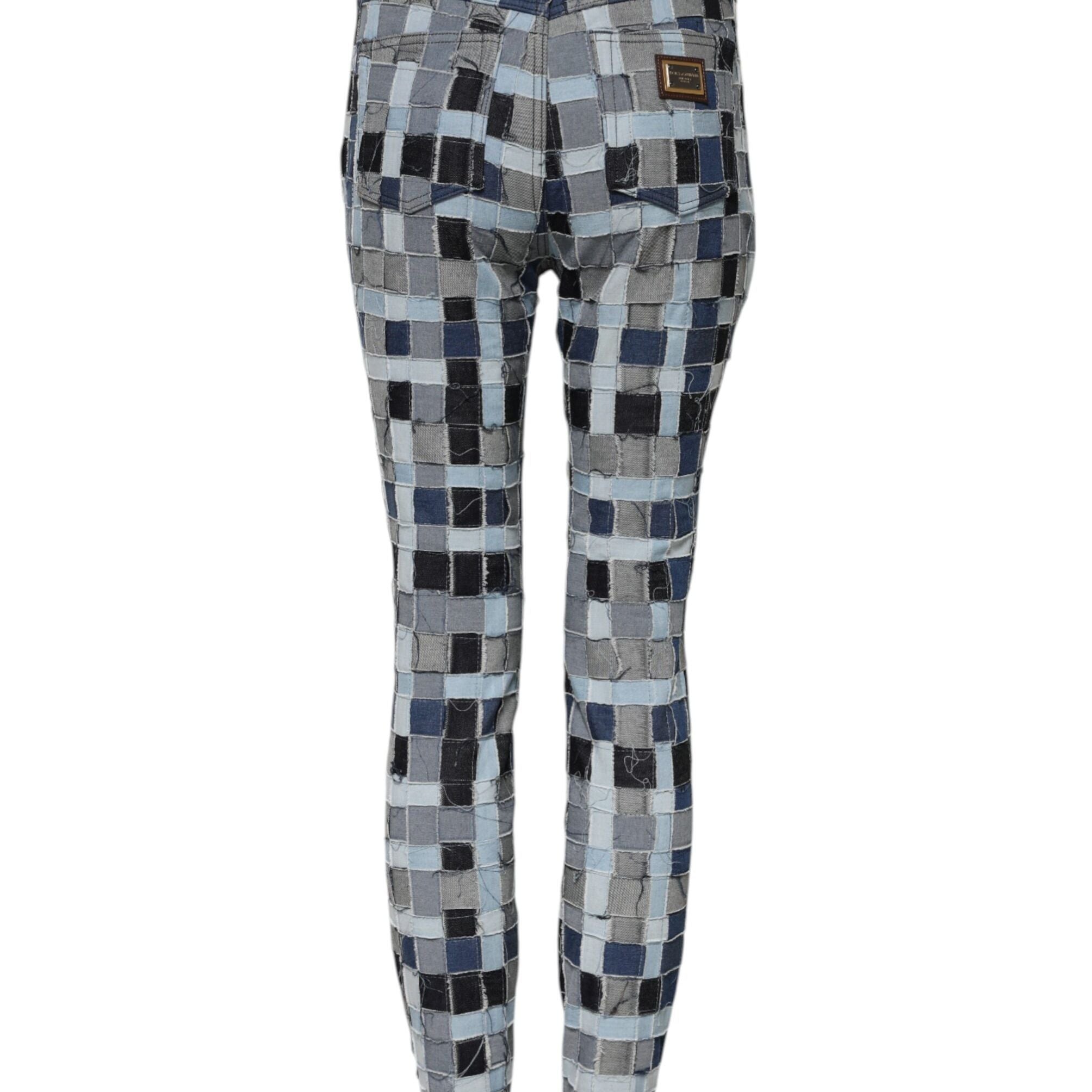 Dolce & Gabbana Multicolor Patchwork Skinny Denim Jeans
