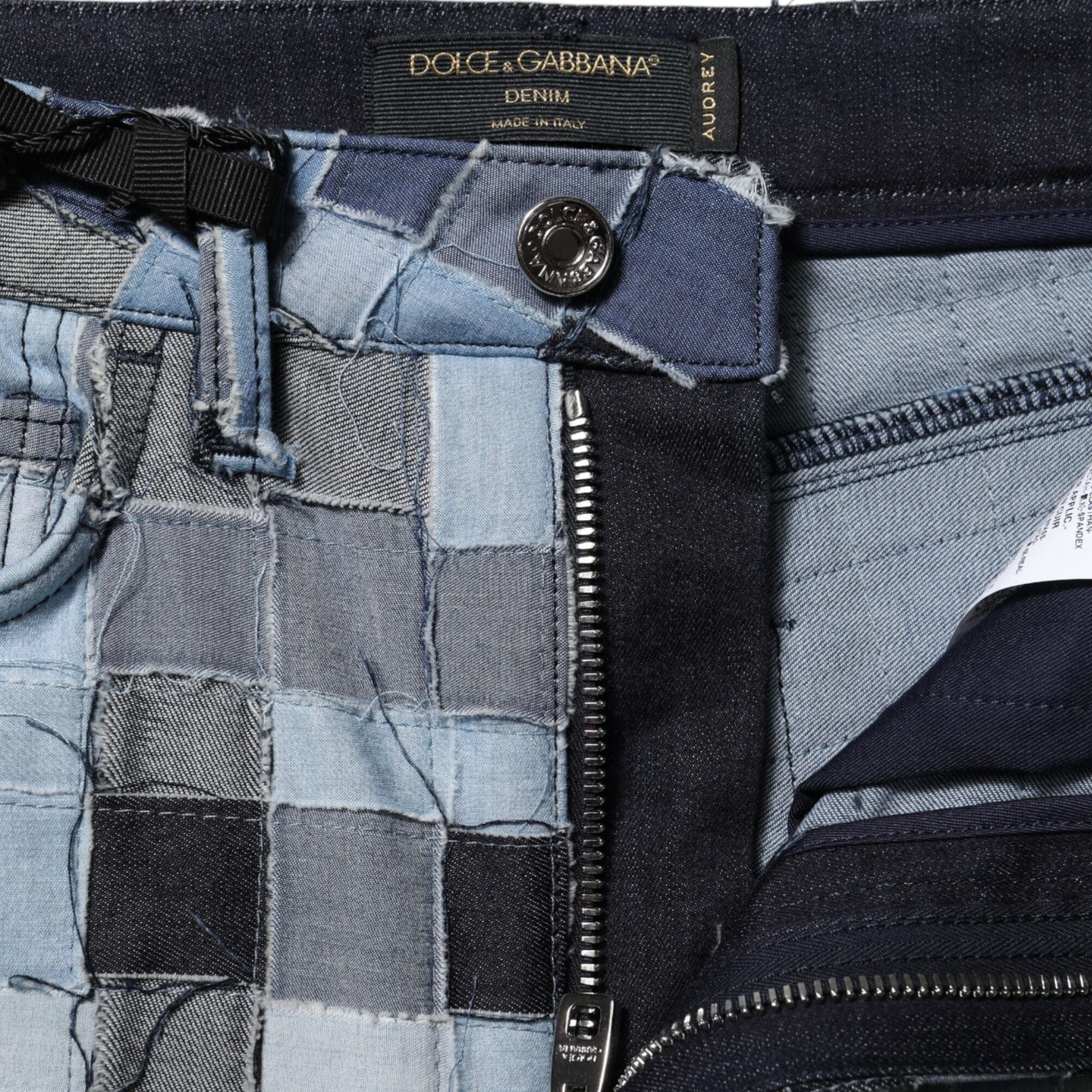 Dolce & Gabbana Multicolor Patchwork Skinny Denim Jeans