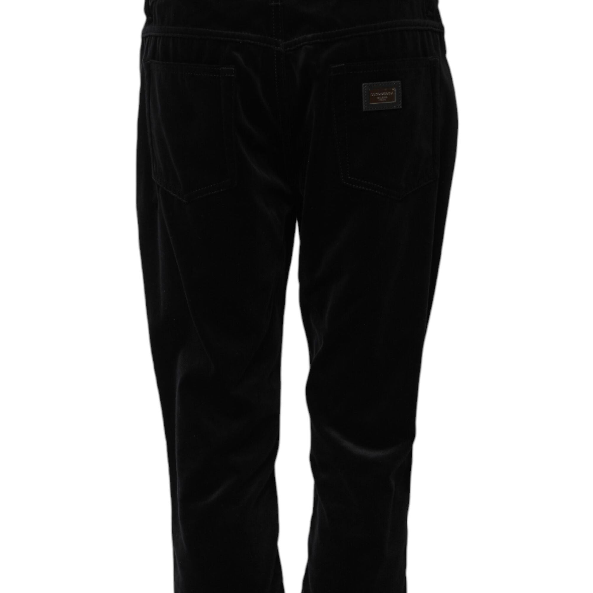 Dolce & Gabbana Black Cotton Skinny Capri Cropped Denim Jeans