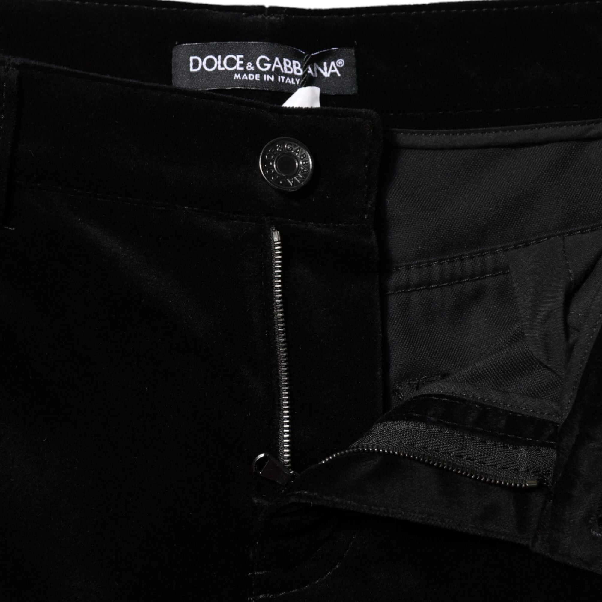 Dolce & Gabbana Black Cotton Skinny Capri Cropped Denim Jeans
