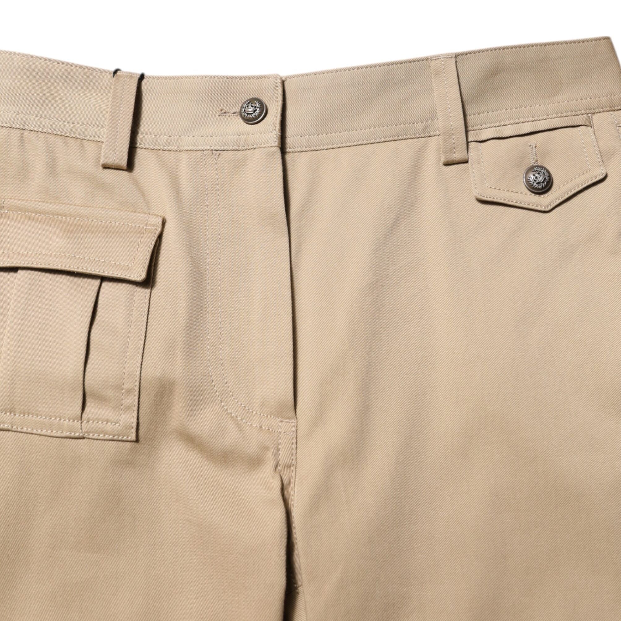 Dolce & Gabbana Beige Mid Waist Cargo Tapered Pants