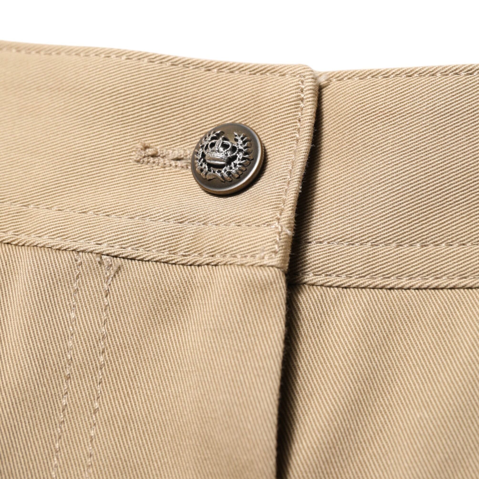 Dolce & Gabbana Beige Mid Waist Cargo Tapered Pants