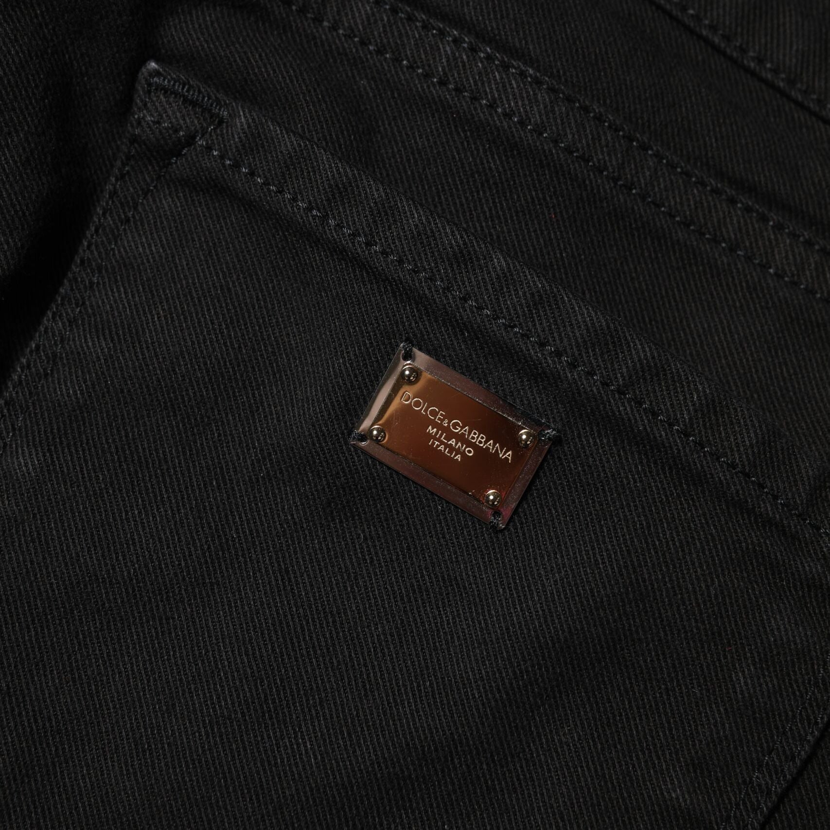 Dolce & Gabbana Black Cotton Skinny Mid Waist Denim Jeans