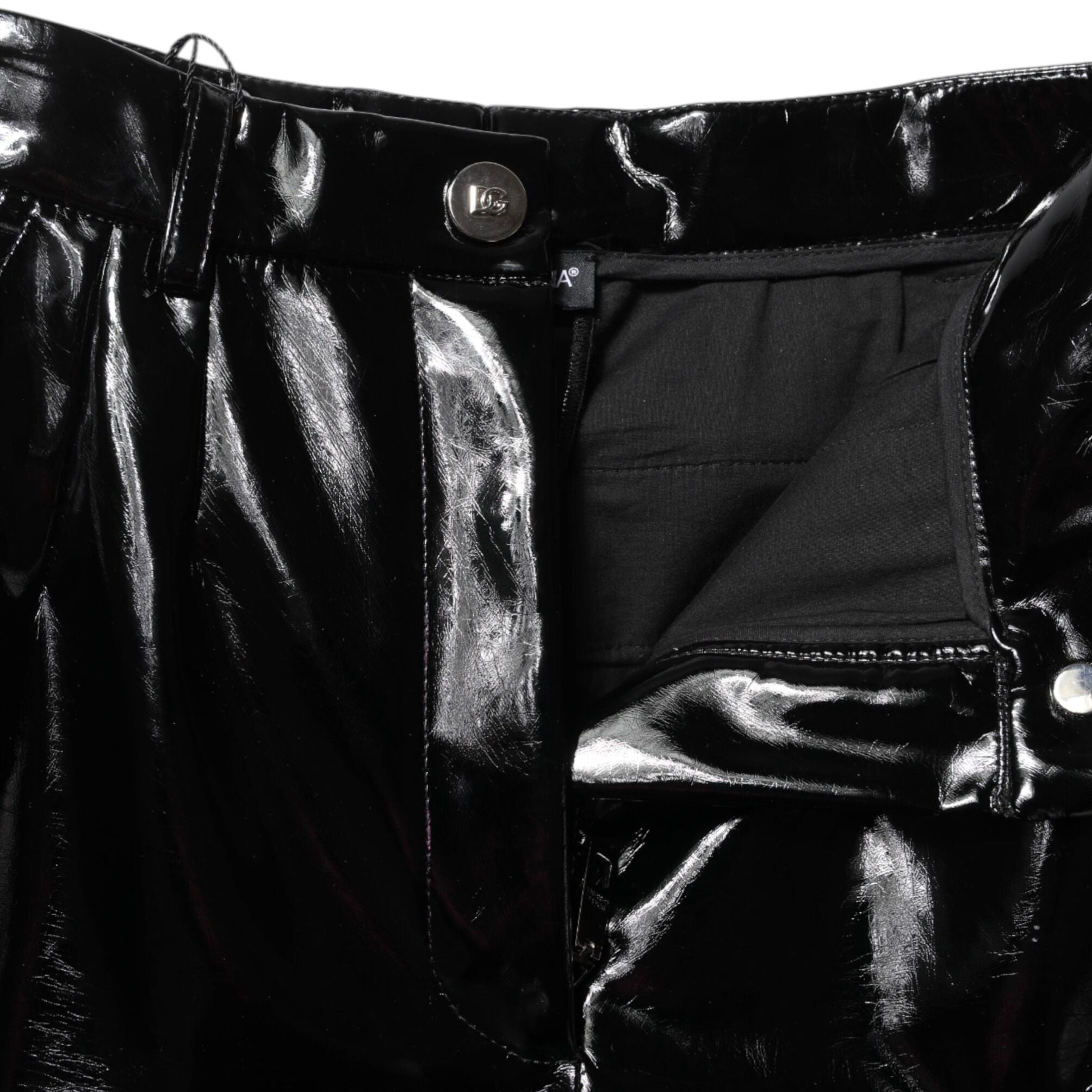 Dolce & Gabbana Black High Waist Cargo Bootcut Pants