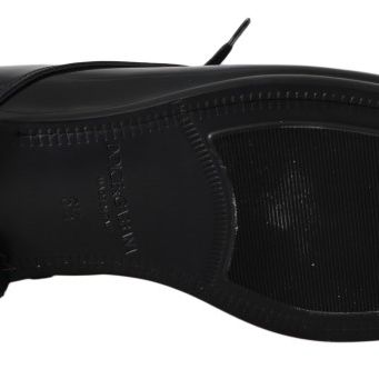 Dolce & Gabbana Blue Leather Polished Dress Derby Shoes