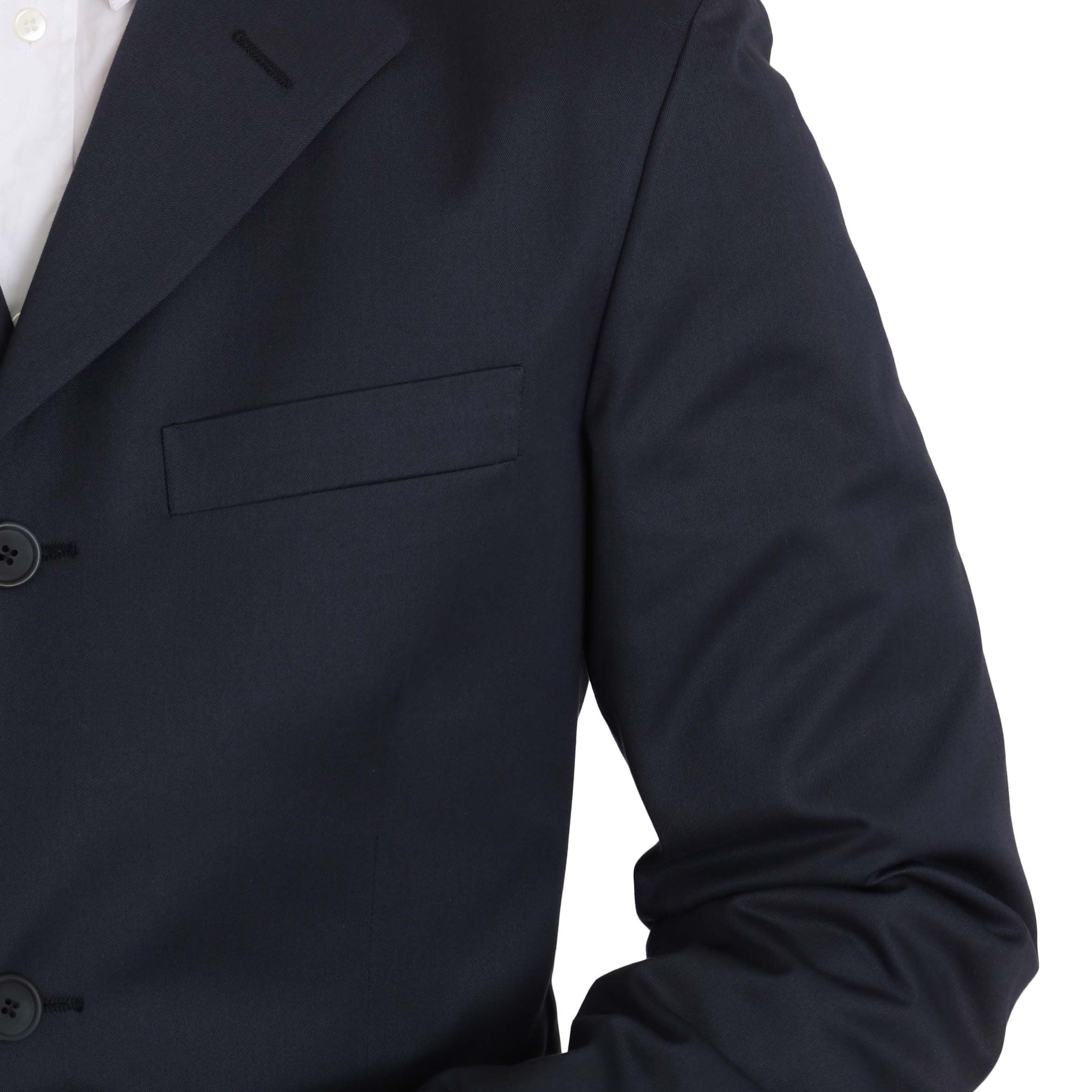 Romeo Gigli Two Piece 3 Button Cotton Blue Solid Suit