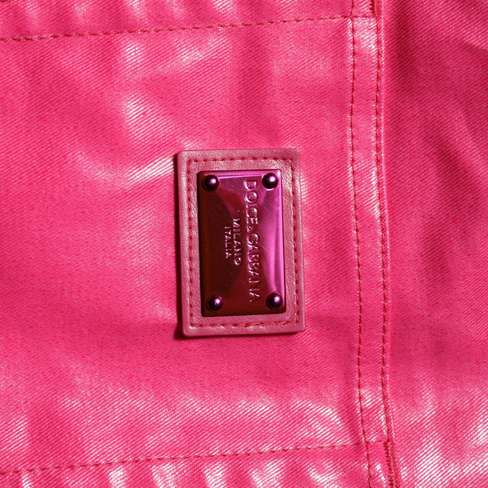 Dolce & Gabbana Pink Cotton High Waisted Skinny Denim Jeans