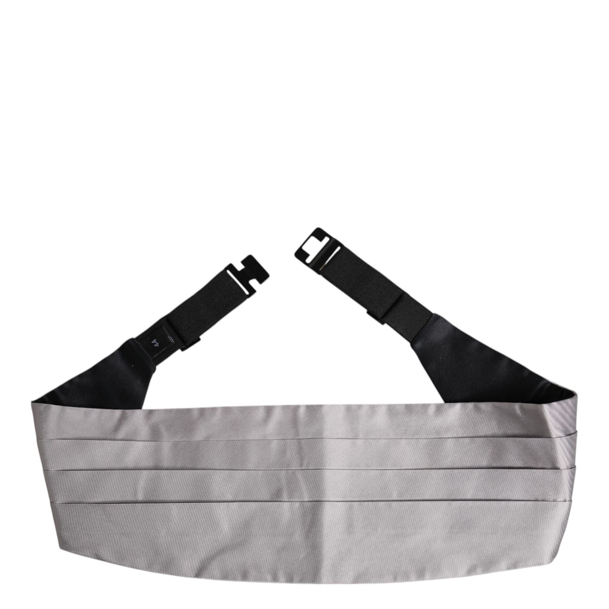 Dolce & Gabbana Gray Men 100% Silk Belt Wide Waist Cummerbund