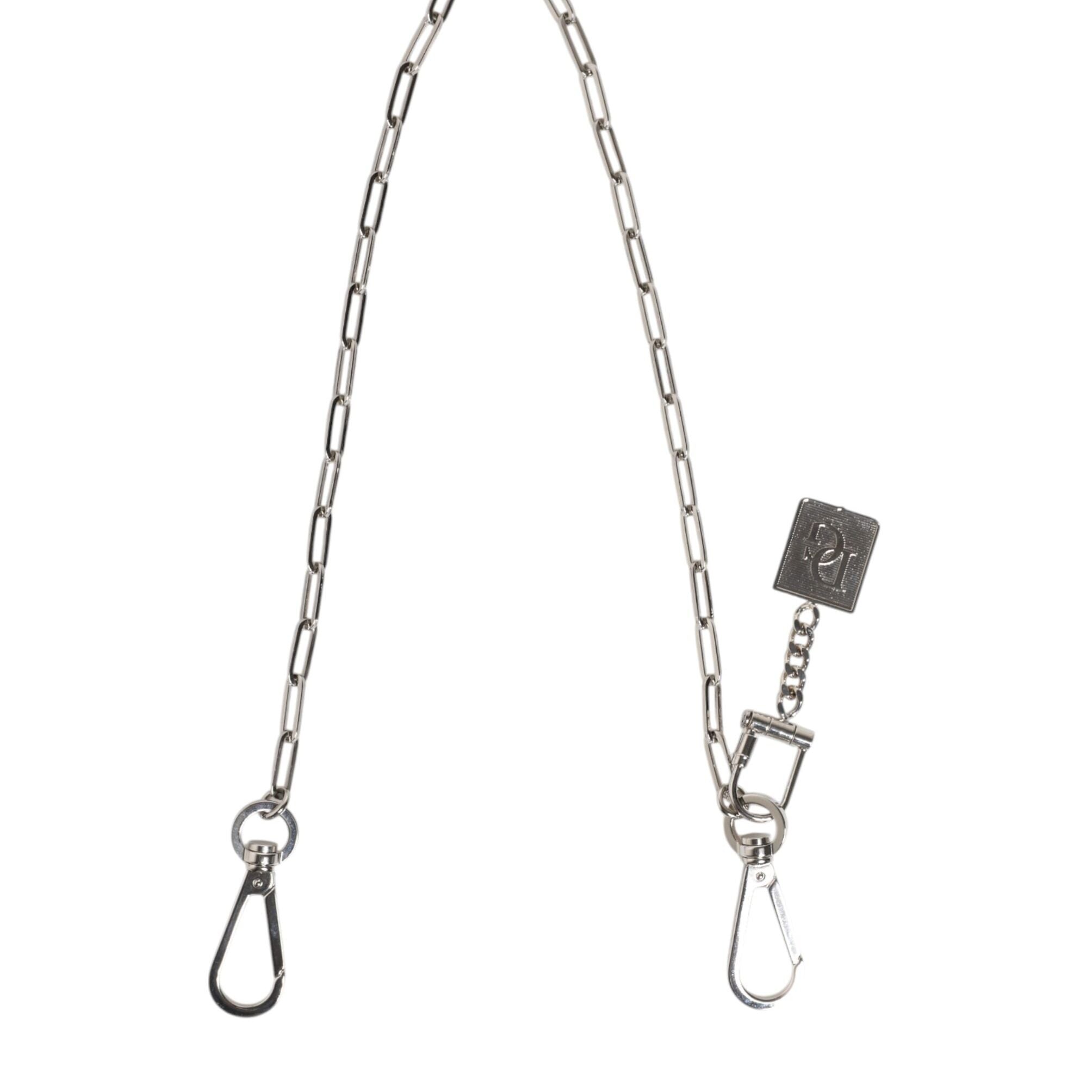 Dolce & Gabbana Silver Tone Metal Chain DG Charm Belt Keychain