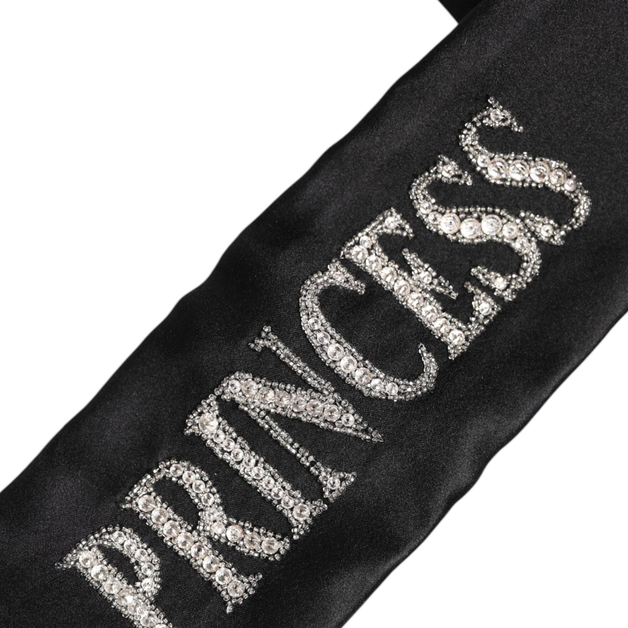 Dolce & Gabbana Black Princess Fantasy Braided Waist Belt