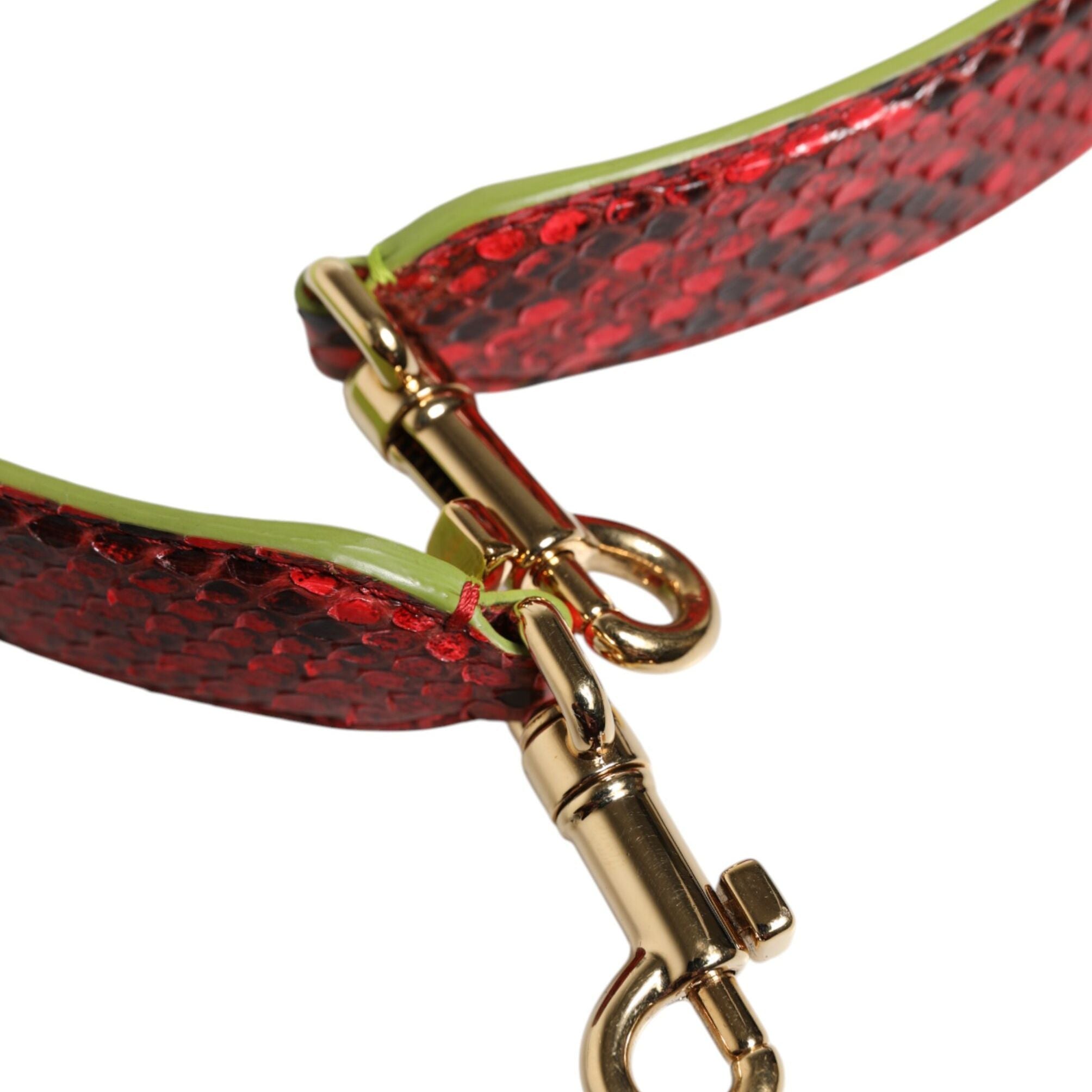 Dolce & Gabbana Red Exotic Leather Handbag Accessory Shoulder Strap