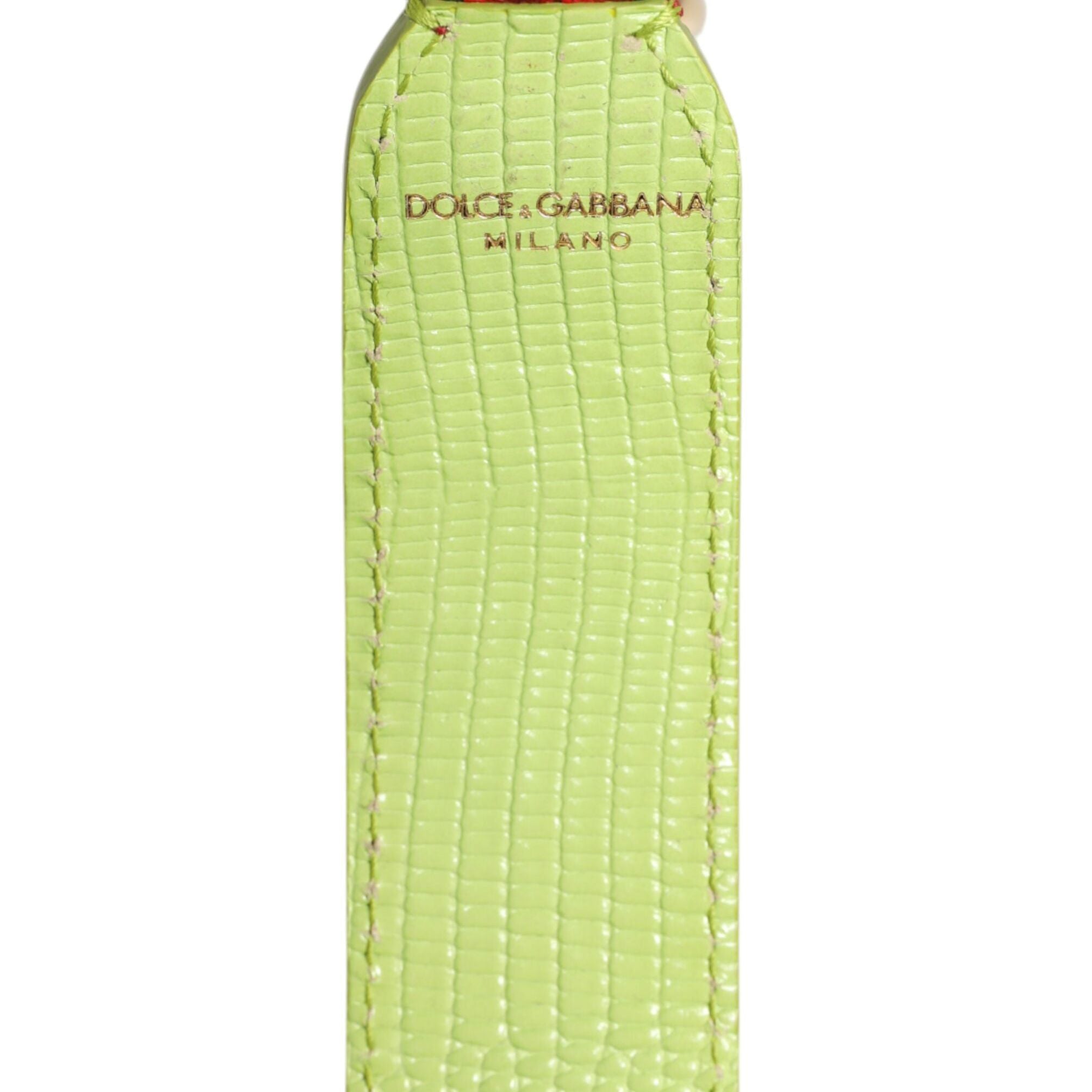 Dolce & Gabbana Red Exotic Leather Handbag Accessory Shoulder Strap