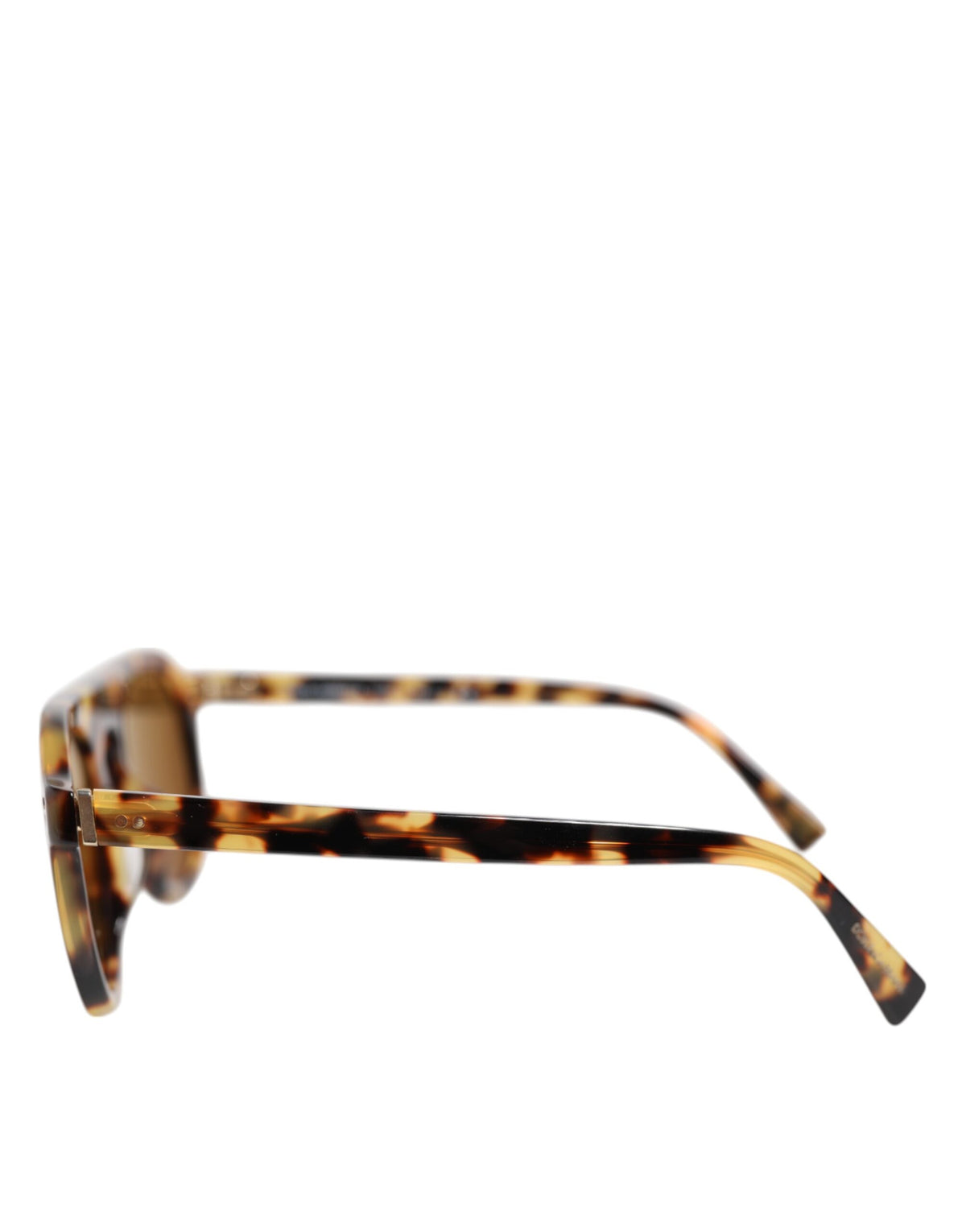 Dolce & Gabbana Brown Acetate Round Leopard Print Eyewear Sunglasses