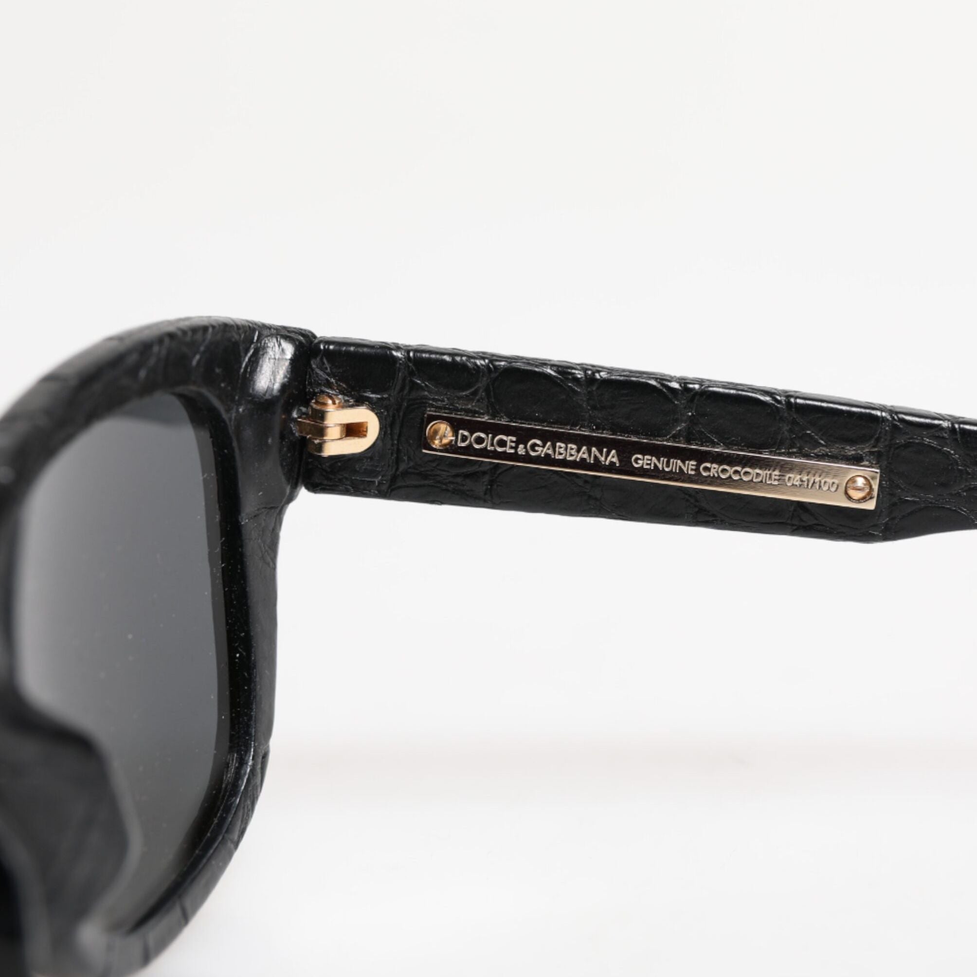 Dolce & Gabbana Black Leather Frame DG4177 Tinted Lens Sunglasses