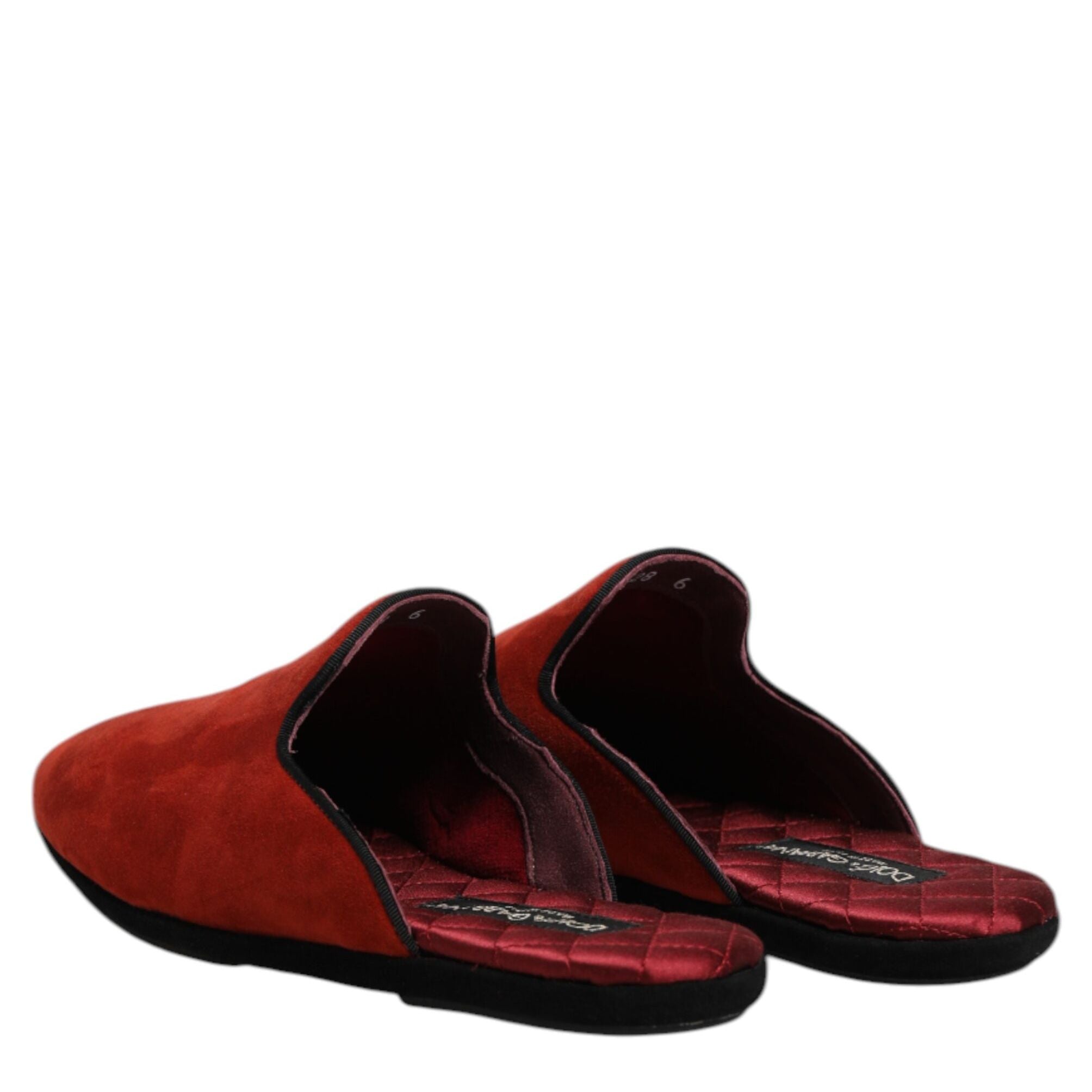 Dolce & Gabbana Orange Suede Slides Flat Slipper Shoes