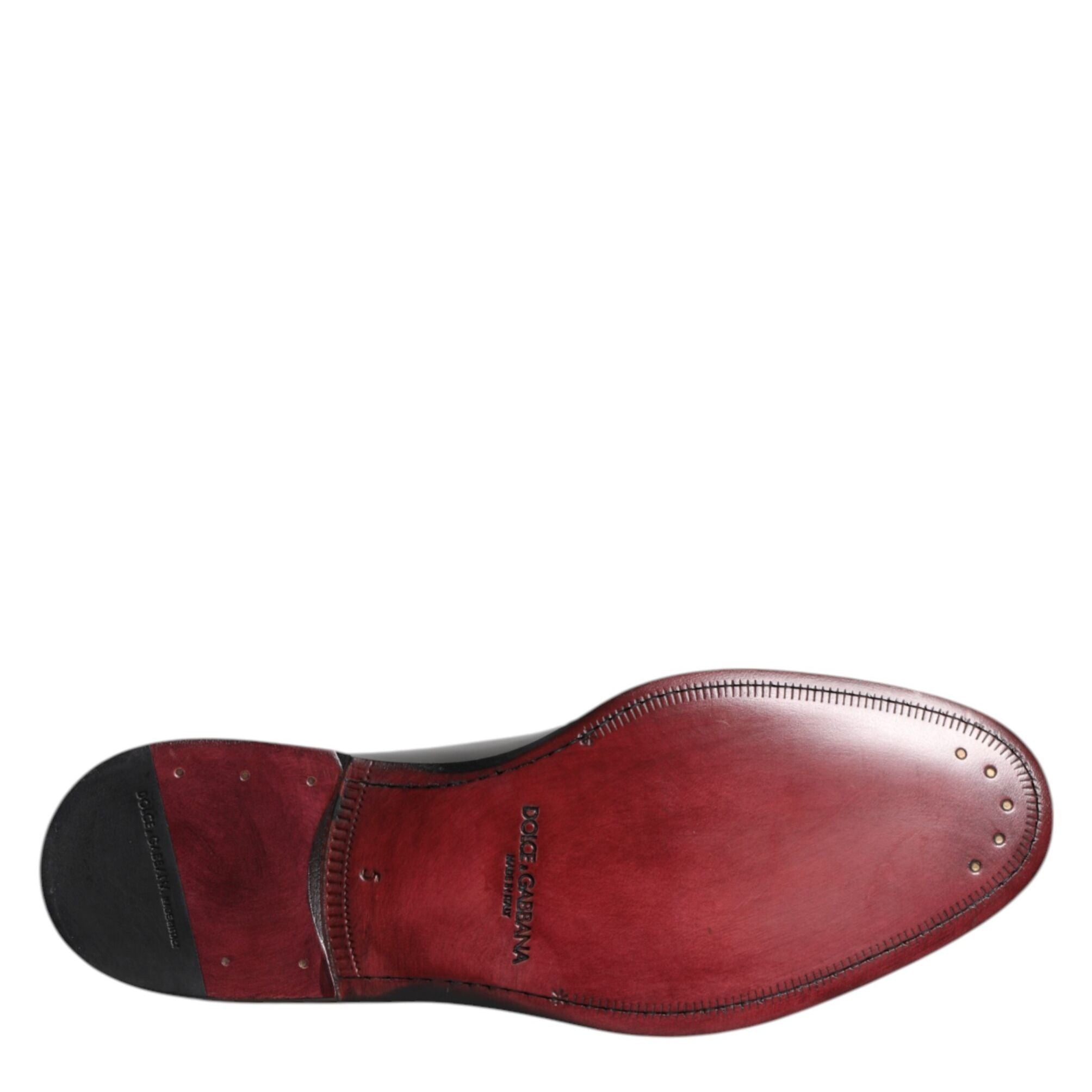 Dolce & Gabbana Black Calf Leather Lace Up Dress Derby Shoes