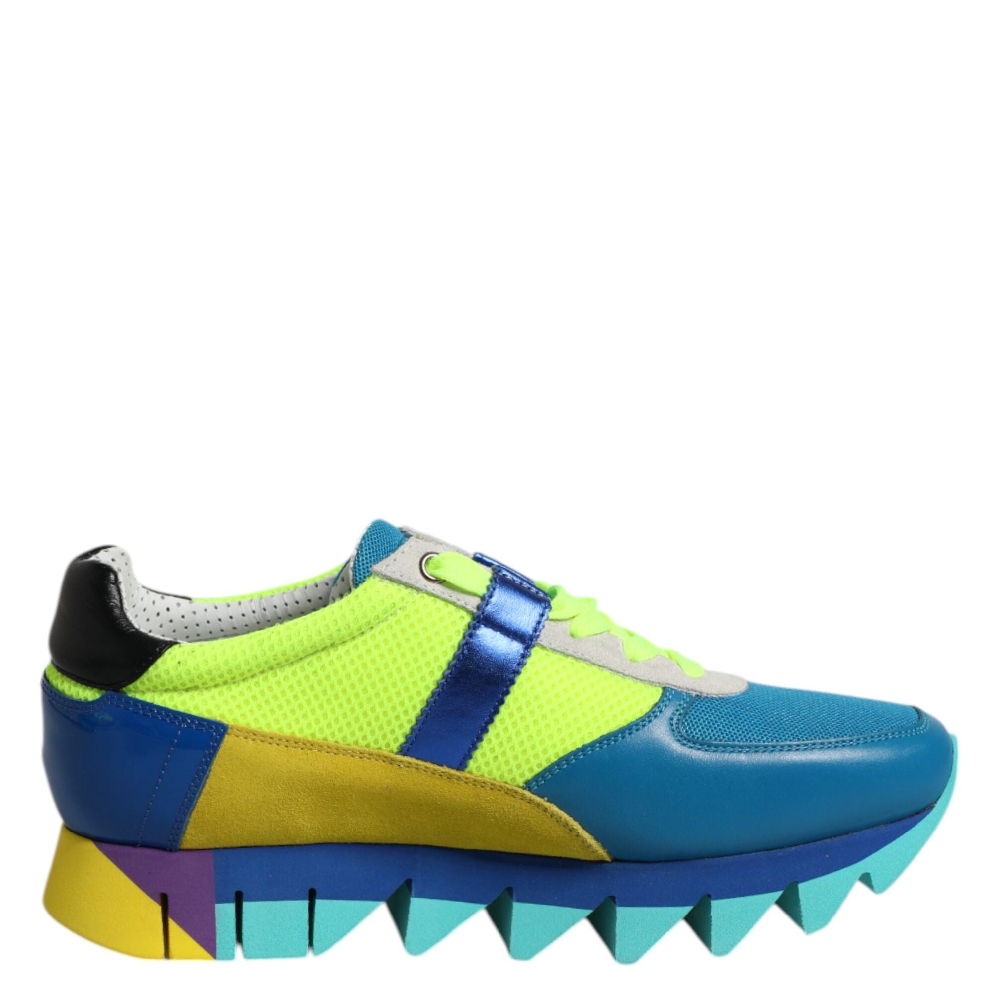 Dolce & Gabbana Multicolor Leather Low Top Men Sneakers Shoes