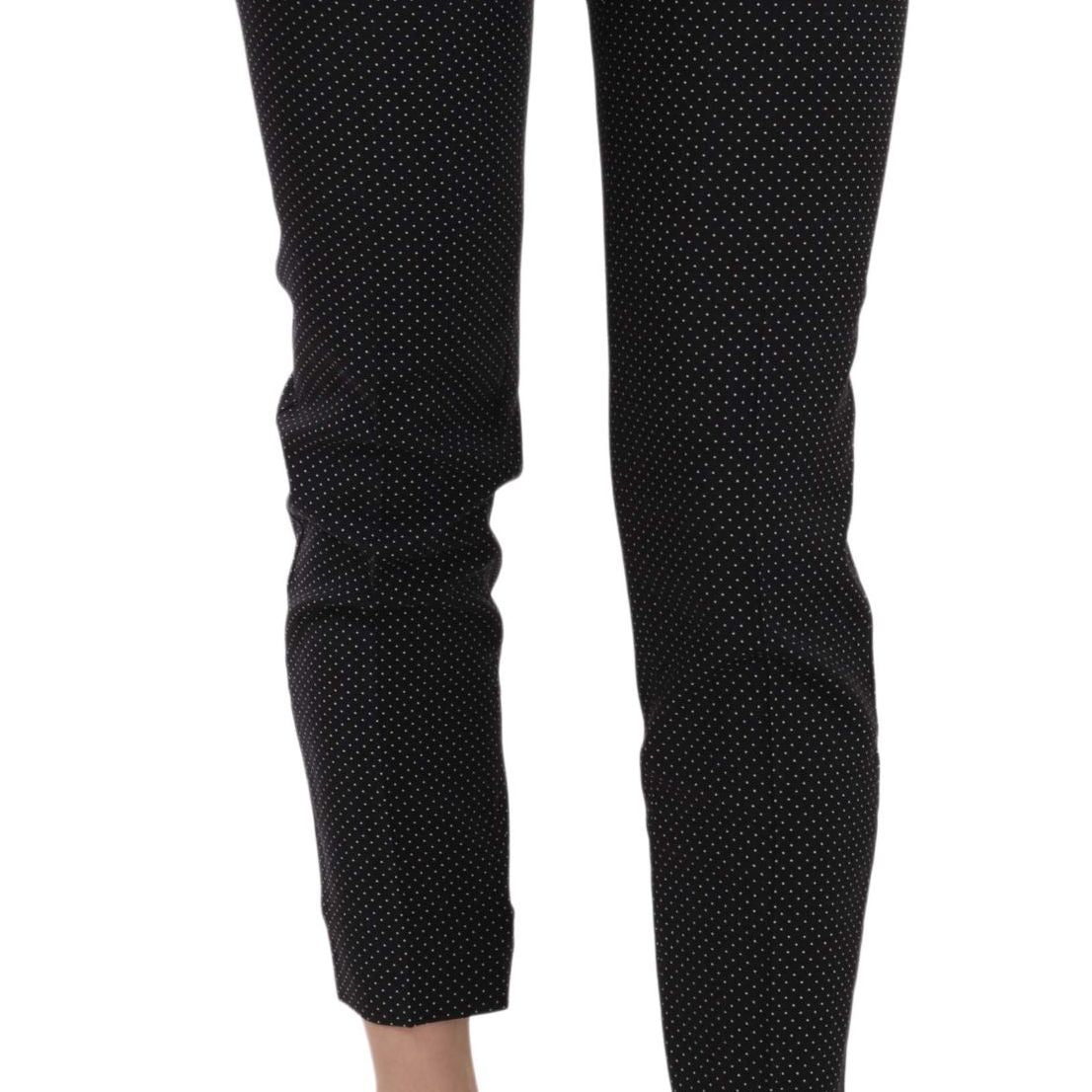 Dolce & Gabbana Polka Dot Slim Capri Trousers Tapered Pants