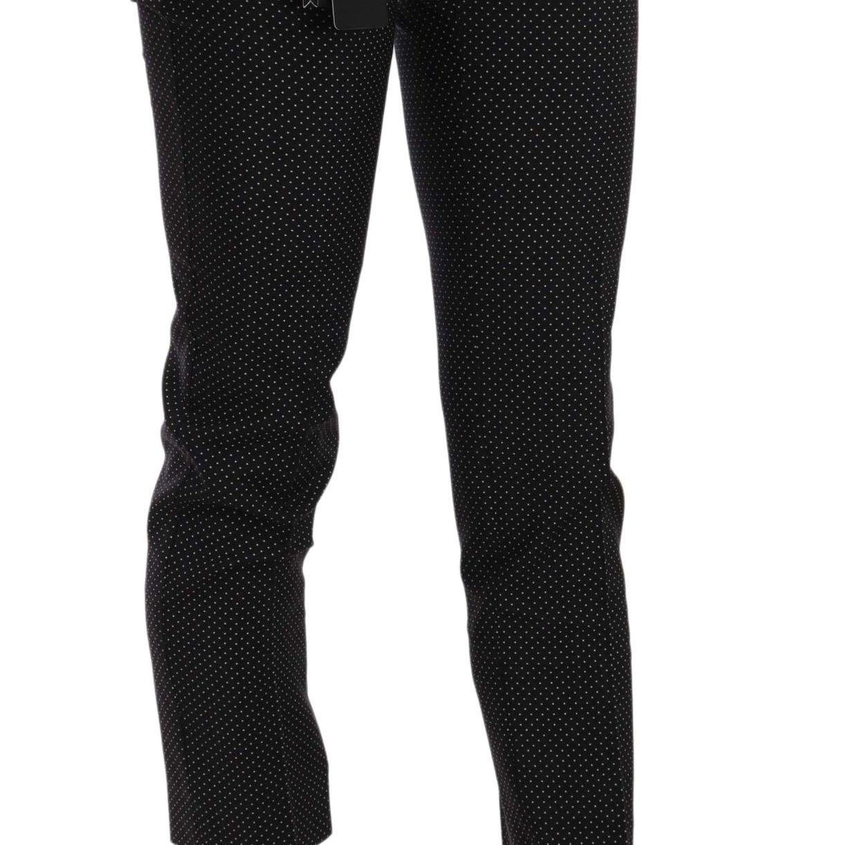 Dolce & Gabbana Polka Dot Slim Capri Trousers Tapered Pants