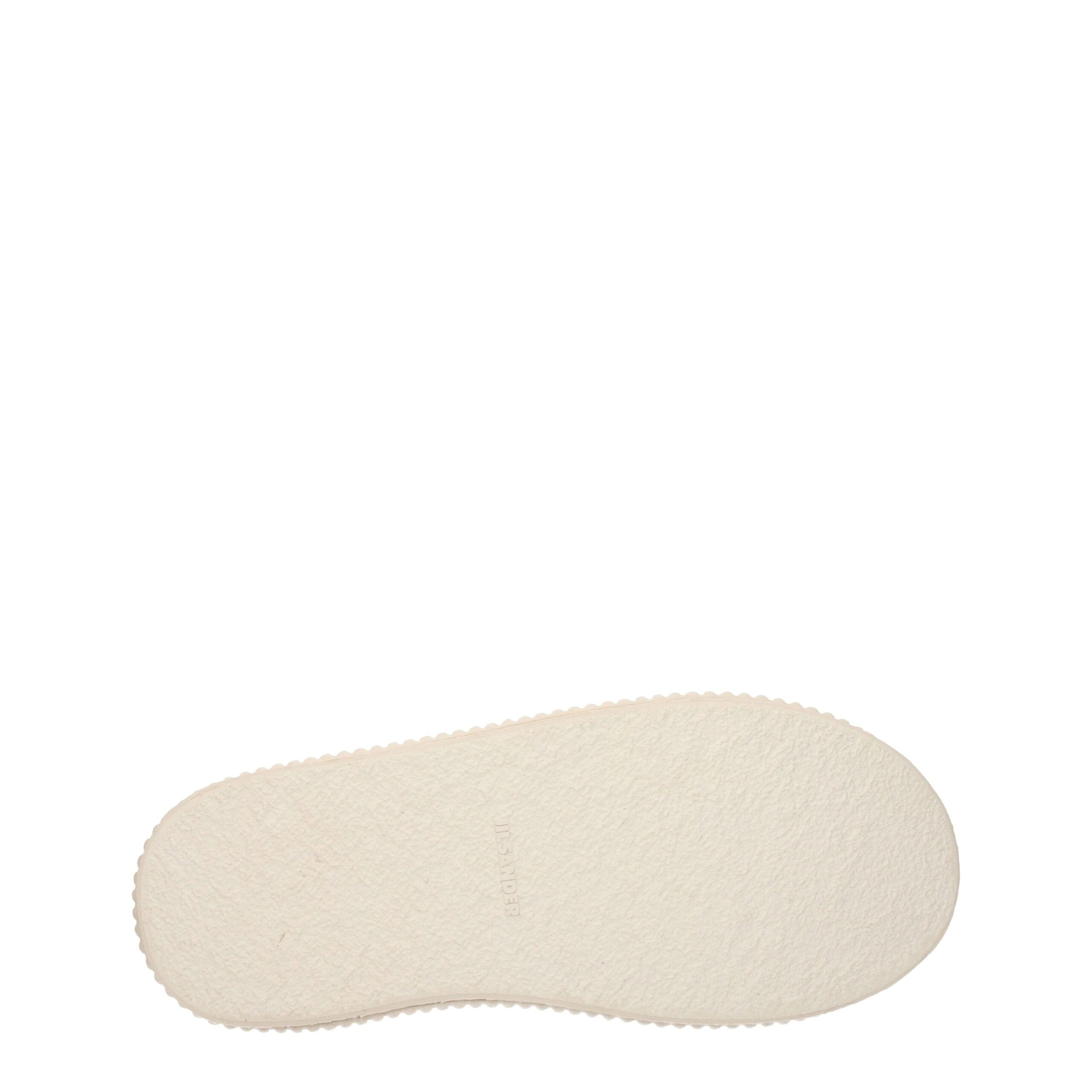 Jil Sander Beige Leather Platform Sneakers