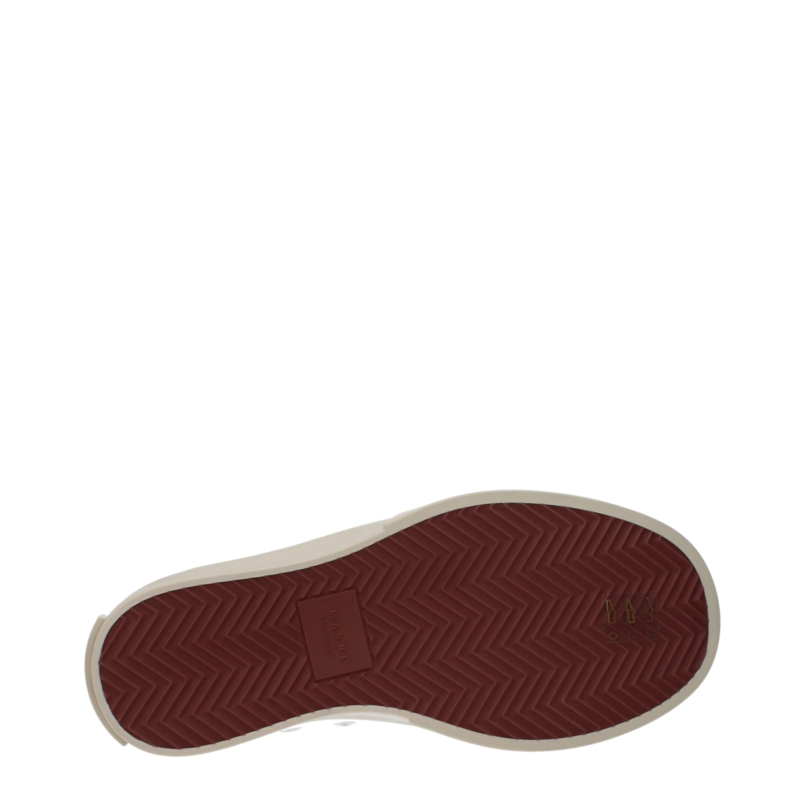 Marni White Leather Low Top Sneakers