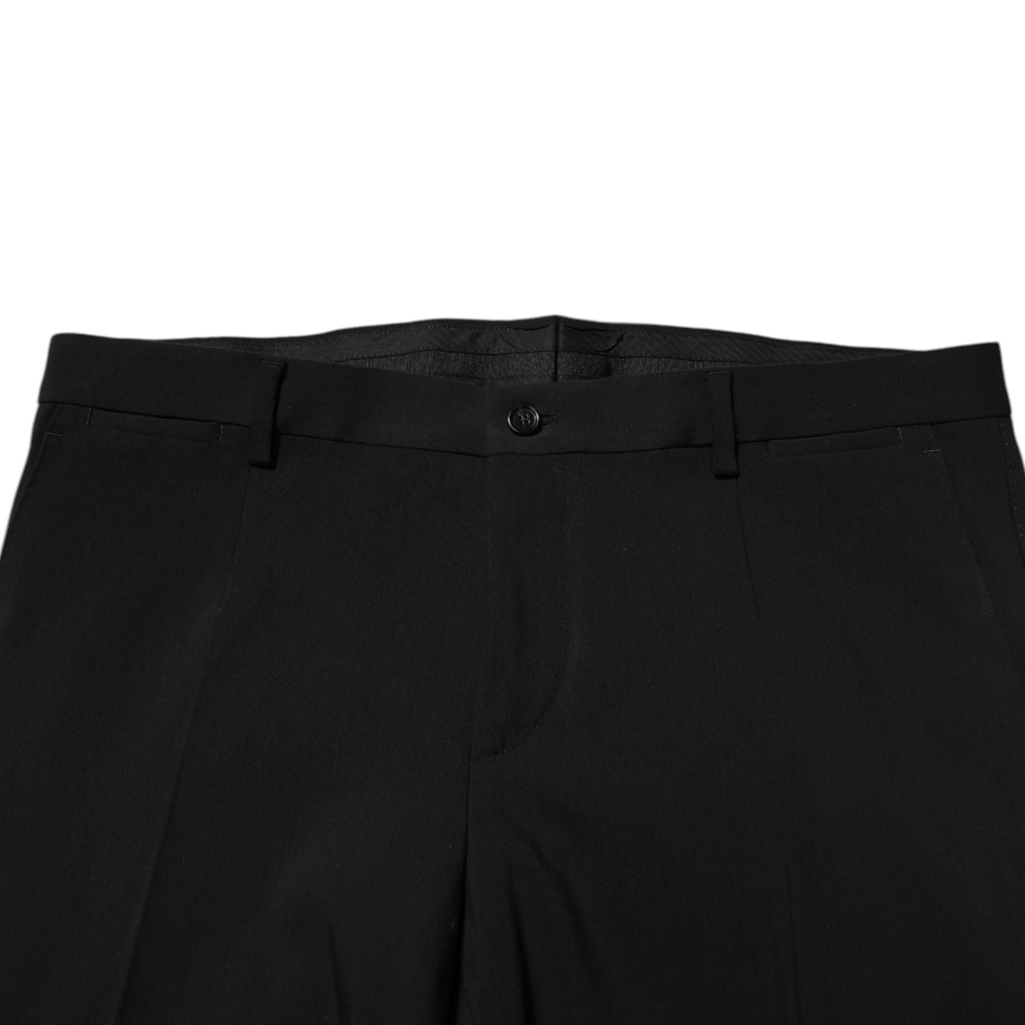 Dolce & Gabbana Black Cotton Single Breasted 2 Piece Suit