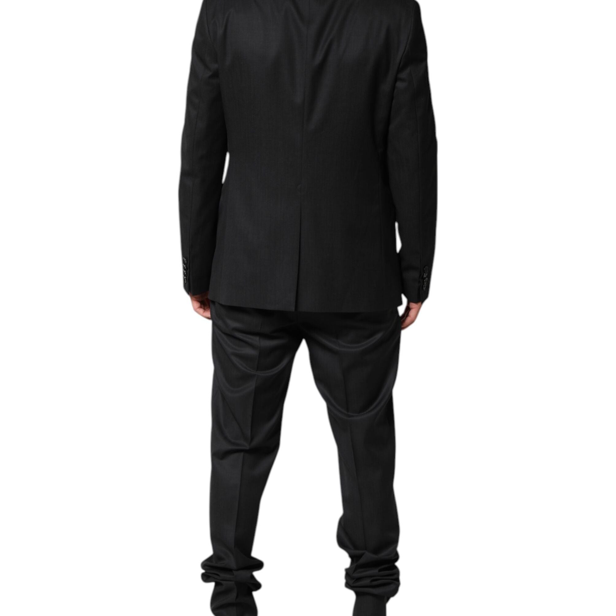 Dolce & Gabbana Dark Gray Wool Single Breasted 2 Piece Suit